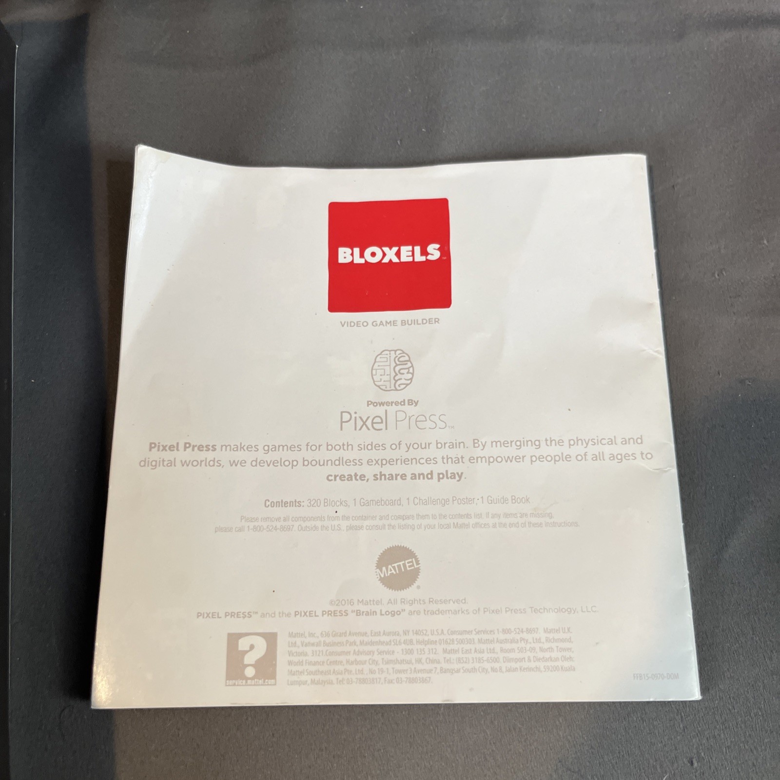 BLOXELS: Build Your Own Video Games Board Game Mattel 2016 Pixel Press