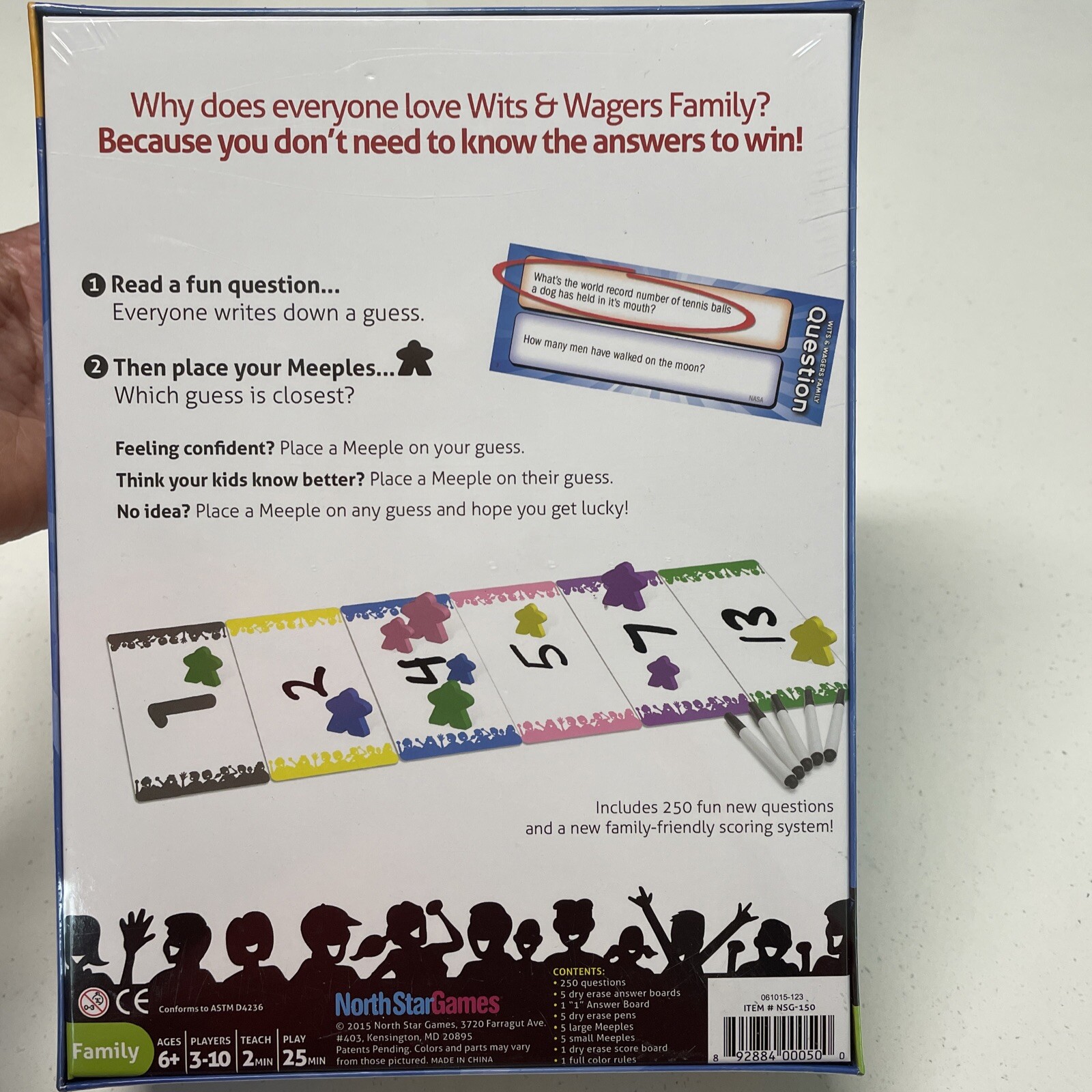 North Star Games Wits & Wagers Family Edition – Kid Friendly Party Game Sealed
