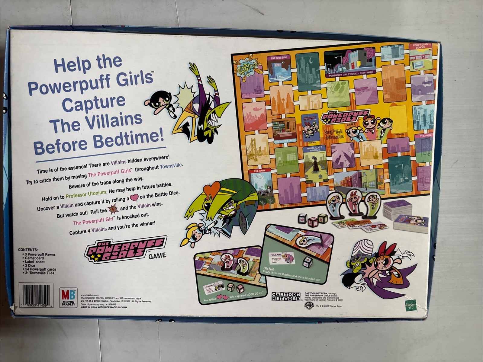 Powerpuff Girls Board Game Hasbro Cartoon Network Complete 2000