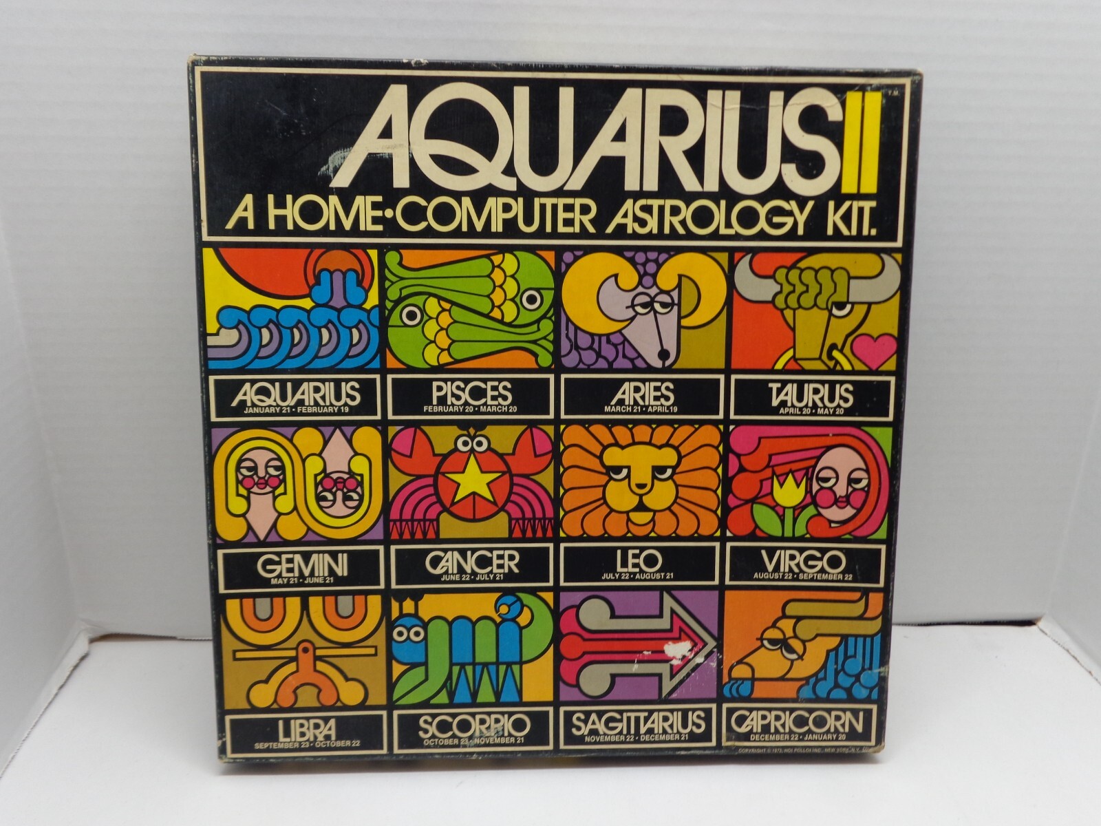 Vintage AQUARIUS II Home Computer Astrology Kit 1973 Reiss Games RARE Complete