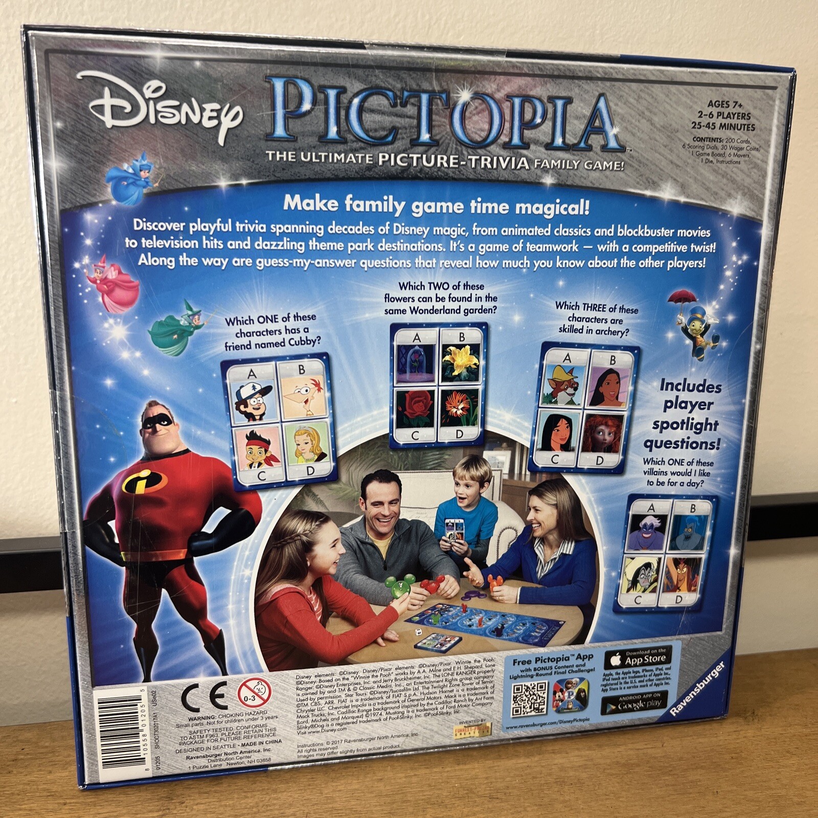 Pictopia Ultimate Picture Trivia Family Game Disney Edition 7+ 2-6 Players