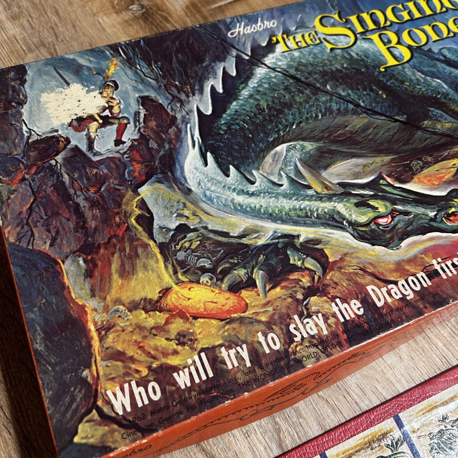 Hasbro The Singing Bone Dragon Board Game Hassenfeld Fantasy Vintage 1962 RARE