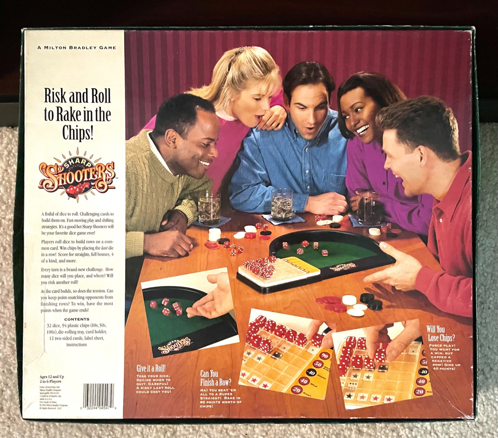 Sharp Shooters Dice Betting Board Game Milton Bradley Vintage 1994 100% Complete