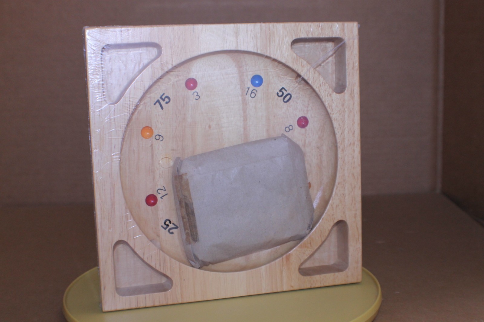 OPEN BOX / Square Roulette Board Game Wood