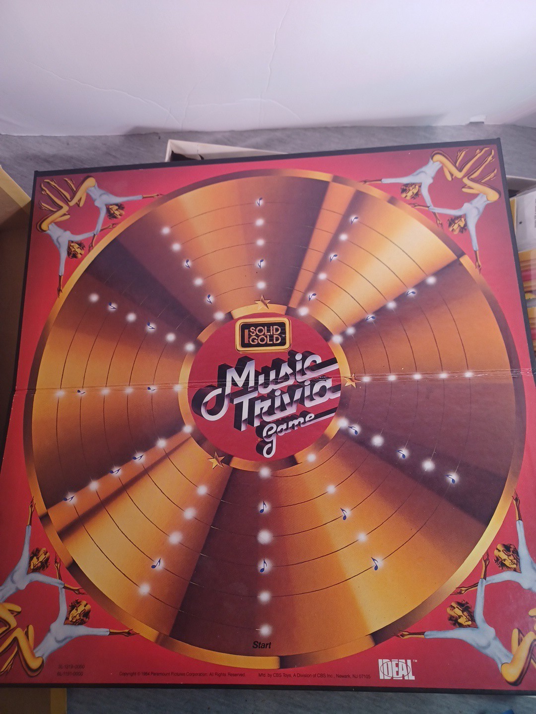 Vtg Solid Gold Music Trivia game 1984 Ideal Board Game, pre-owned
