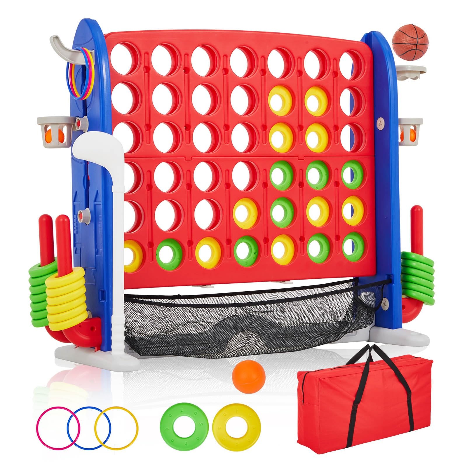 Garveelife 4 In A Row Tabletop Game 3.6 Ft 4 To Score Game For Indoor/Outdoor