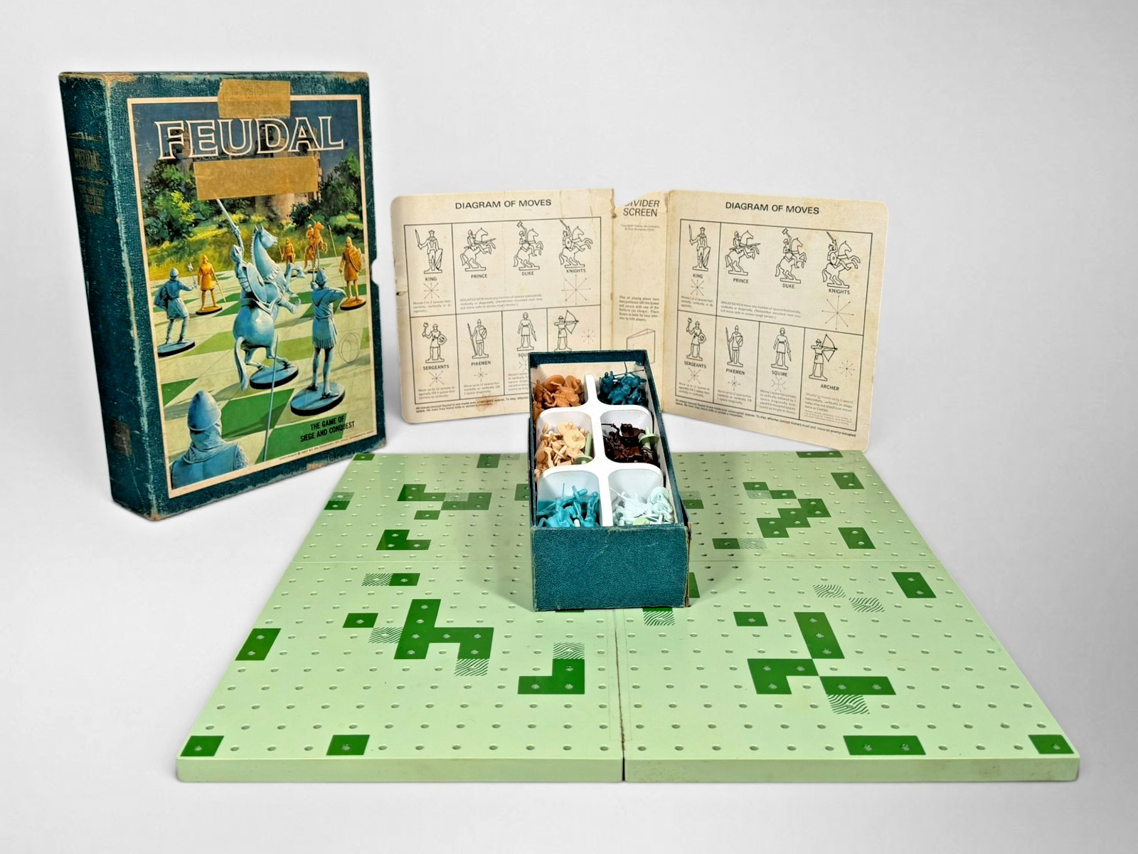 Vintage 3M Bookshelf Game FEUDAL Complete Strategy Board Game 1967