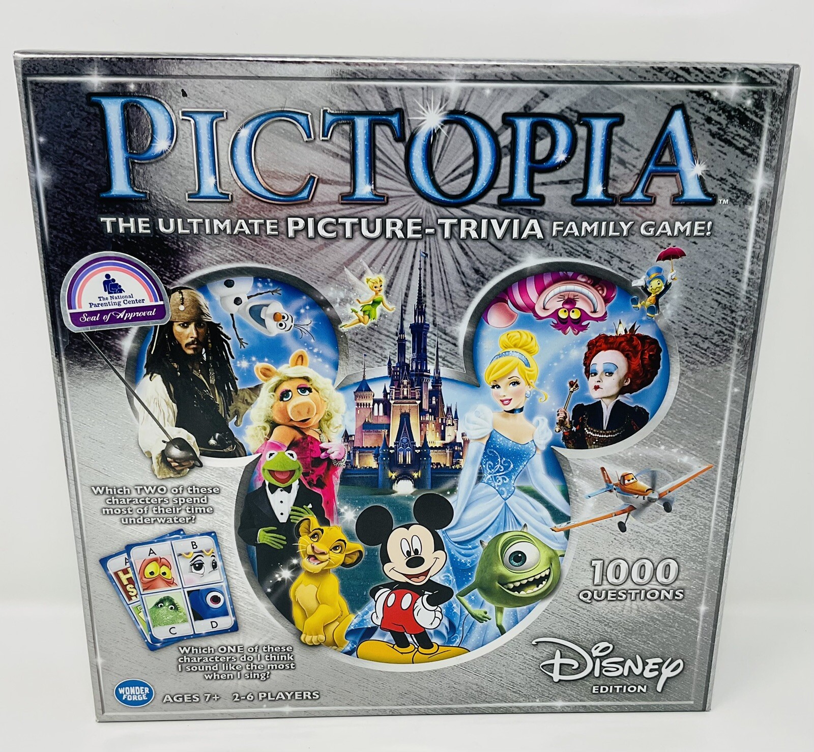 Pictopia Disney Edition Board Game Picture Trivia Family Ages 7+ 2-6 Players NIB