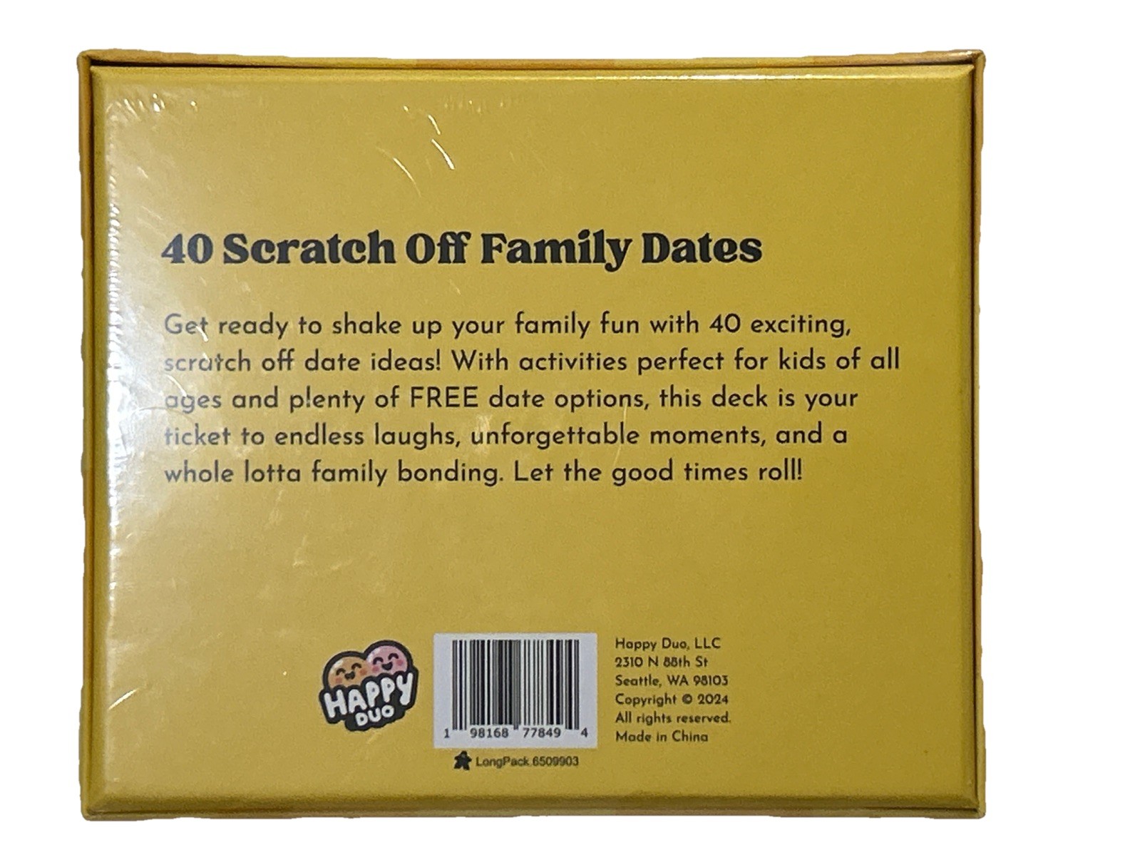 Happy Duo Family Dates Scratch Off Game 40 Cards Mystery Activities Award Winner