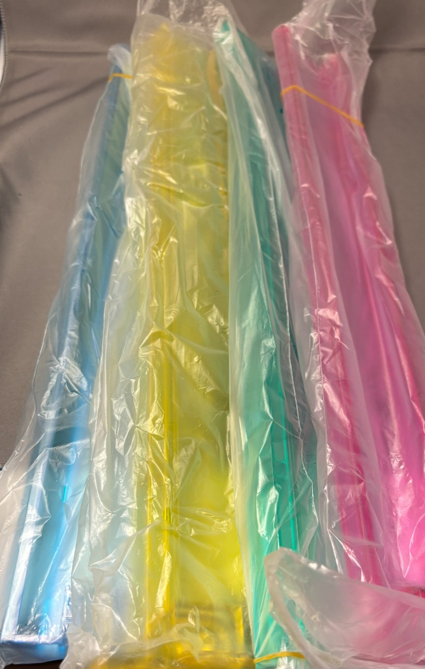 Acrylic Mahjong Racks with Pushers American 4 Colors Pink Green Yellow Blue New