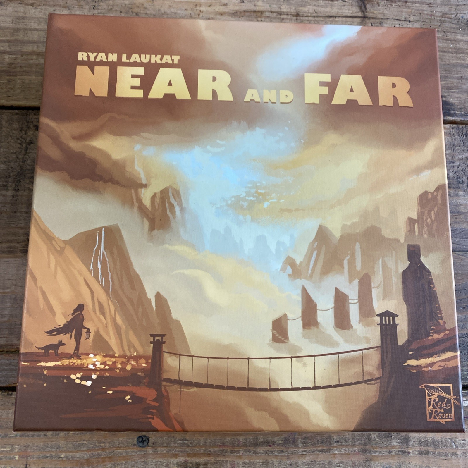 Near and Far Board Game w/ Amber Mines Expansion – Red Raven Games – Complete