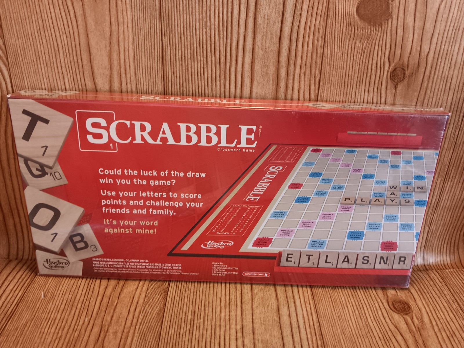 Hasbro * Classic Scrabble Crossword Board Game – A8166 * Every Letter Counts