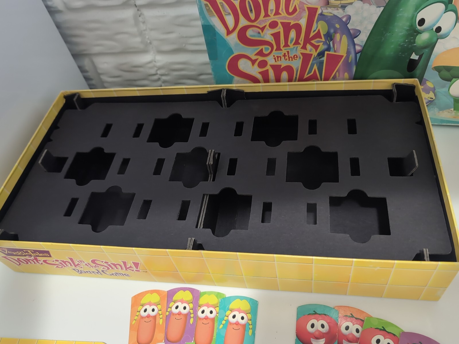 Vtg 1999 “Don’t Sink in the Sink!” VeggieTales Board Game COMPLETE Rare