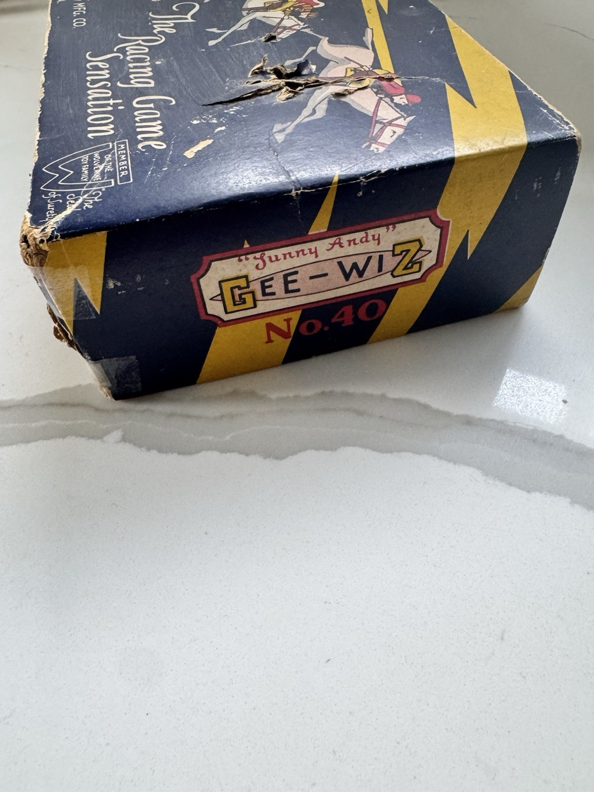Vintage Gee-Wiz Racing Game No.40 Wolverine Supply w/ Box Horse Race Toy
