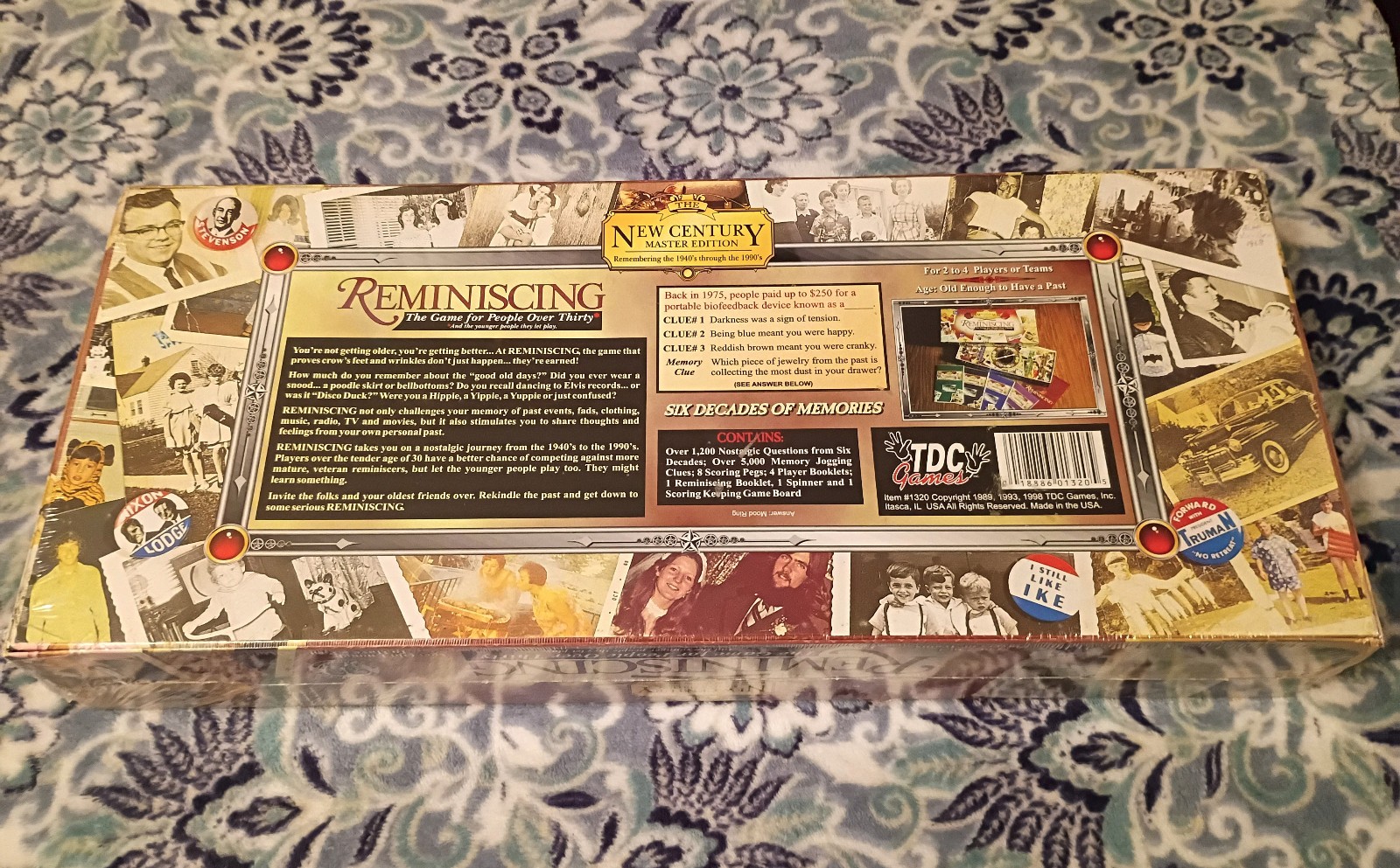 “Reminiscing” The Game For People Over 30 New Century Master Edition New Sealed