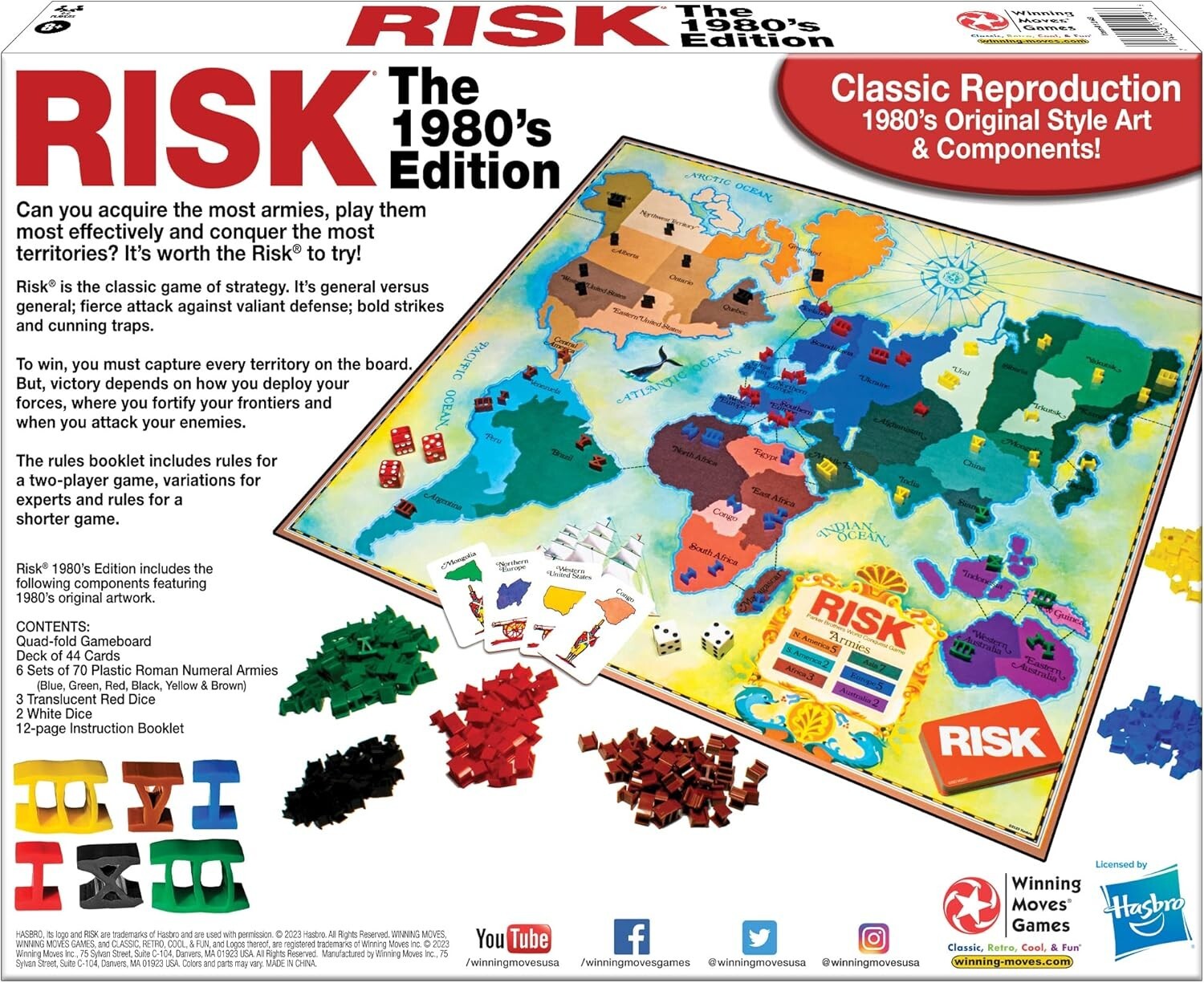 Risk The 1980’s Edition Board Game – Family Game Night Kids 8+ & Adults