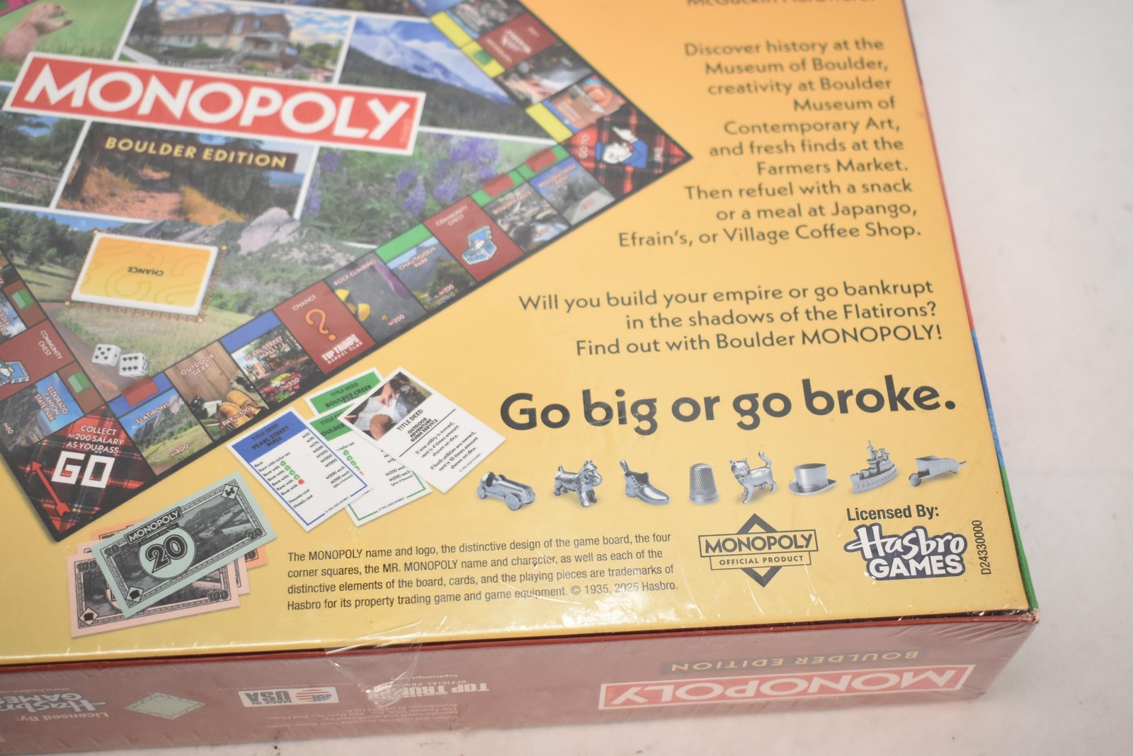 Monopoly Boulder Edition Board Game New Sealed Ages 8+ Made In USA Top Trumps