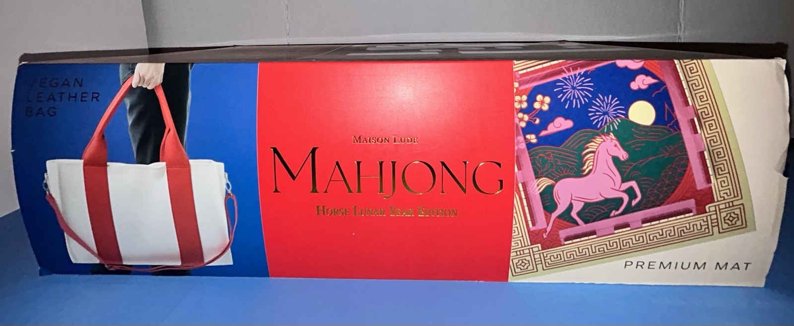 Deluxe Acrylic HORSE LUNAR YEAR Edition Mahjong Starter Kit Maison Lude Open Box