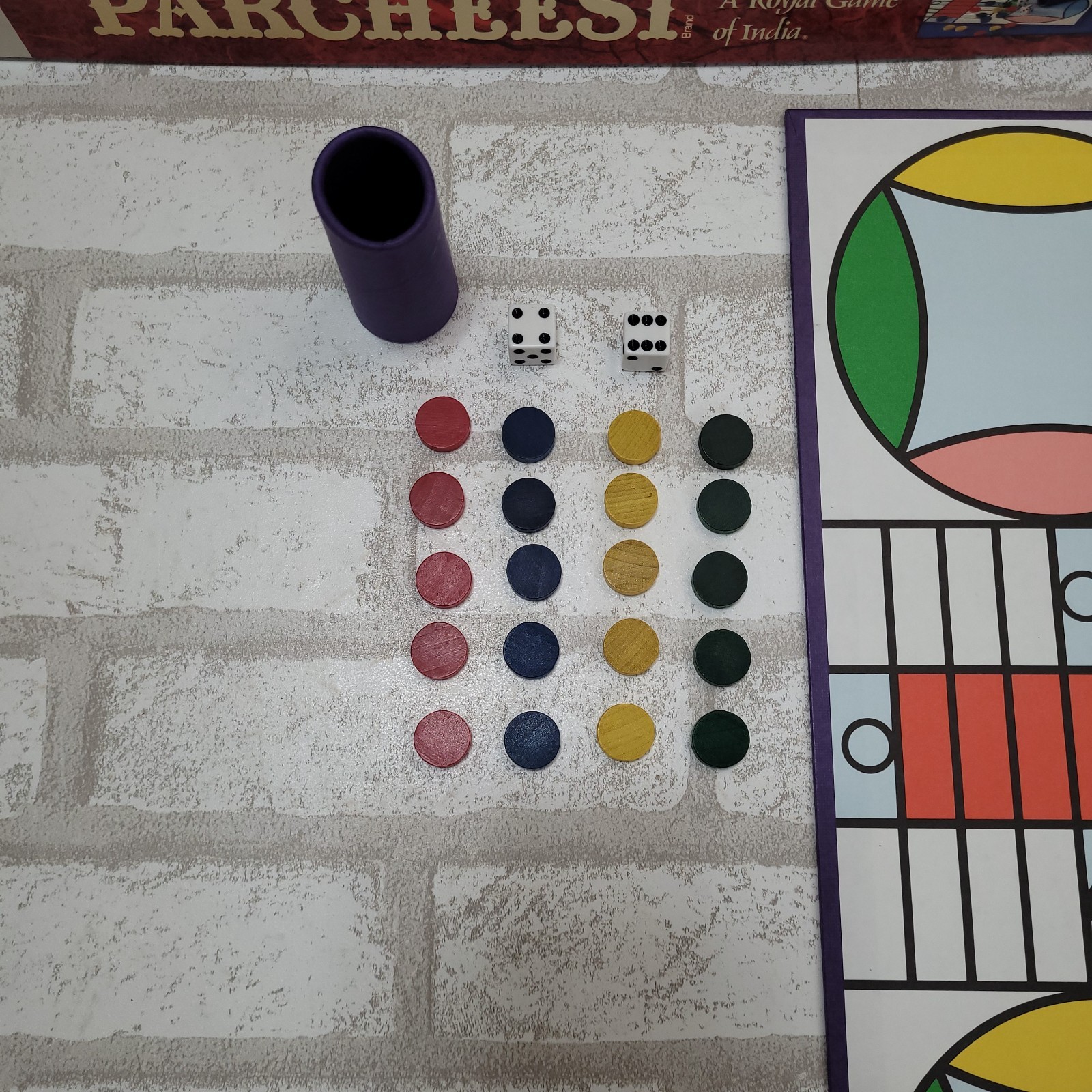 Vintage 80s 1989 Parcheesi Board Game MB #4037 Family Game Night Complete EUC
