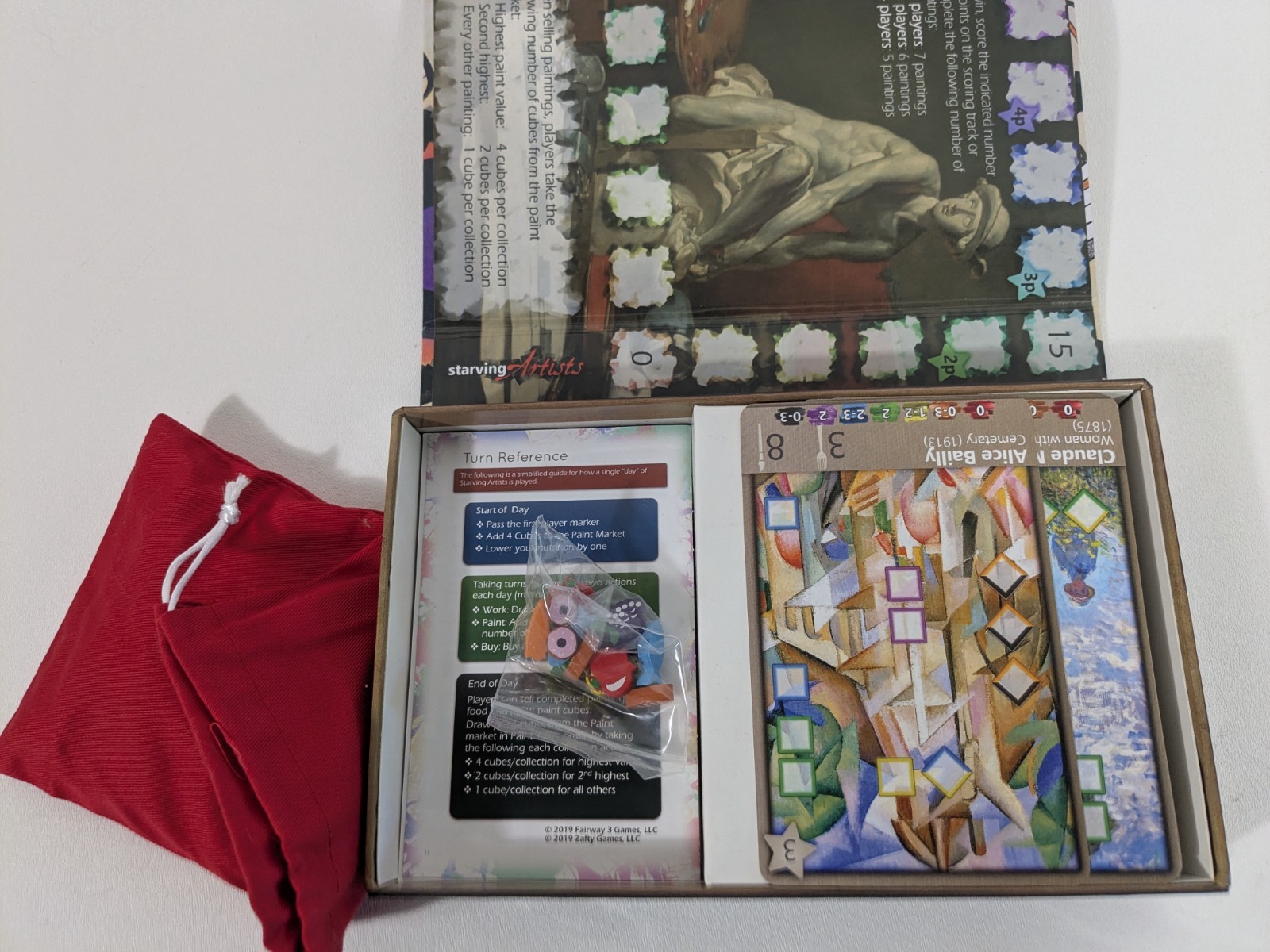 Starving Artists Paint Cube Game Mike Wokasch Zafty Games Strategy Board Game