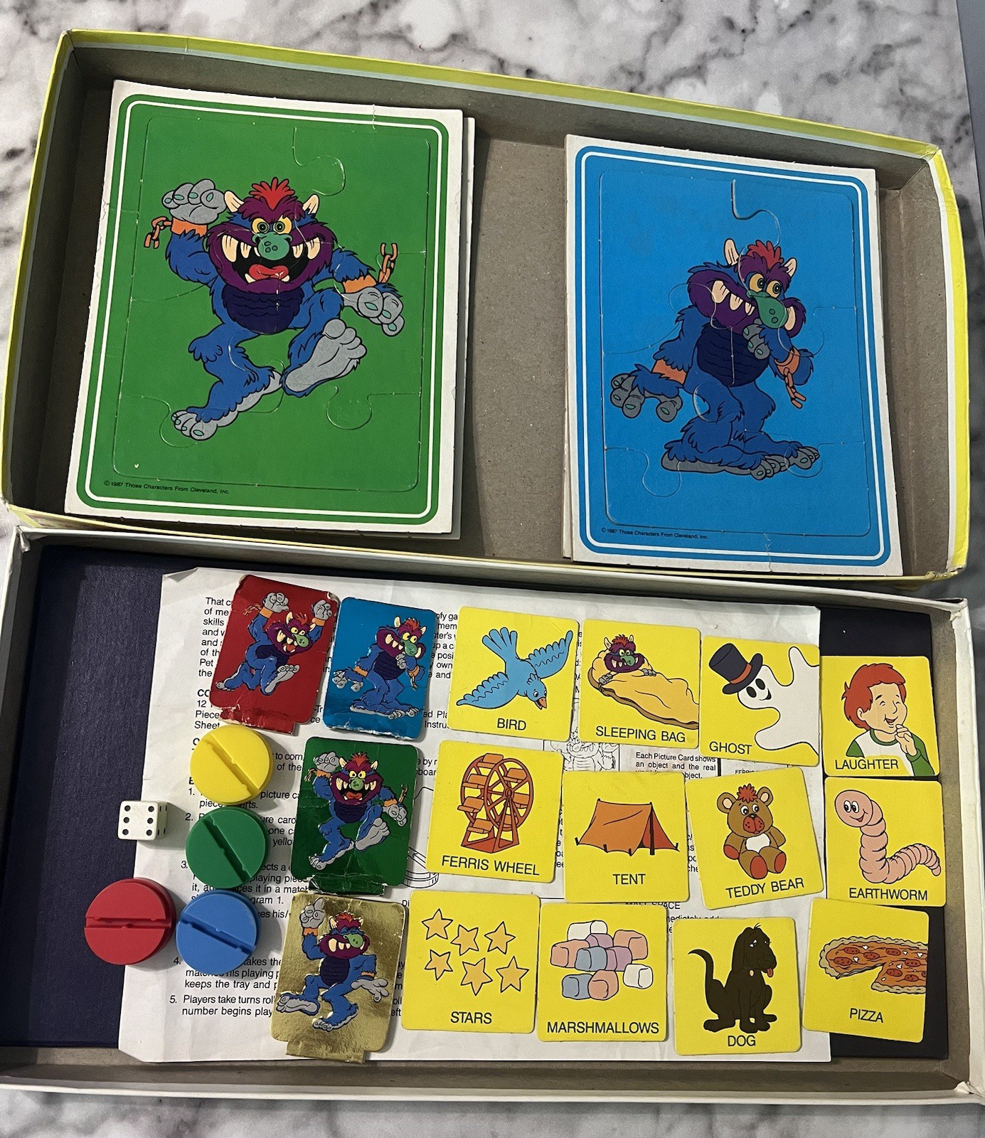 My Pet Monster Madcap Memory Game Golden 1987 Board Game COMPLETE