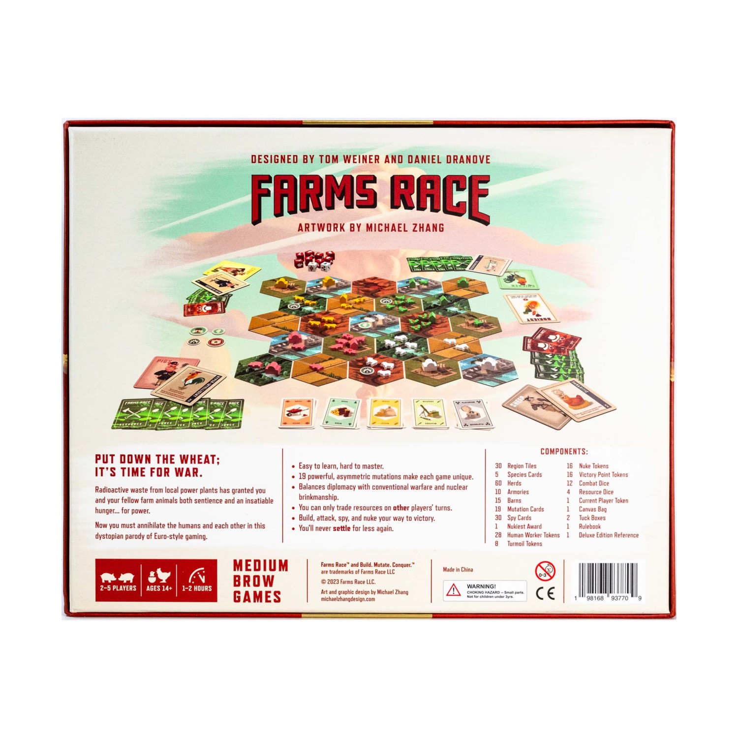 Medium Brow Board Games Farms Race (Kickstarter Deluxe Ed) Box VG+/NM