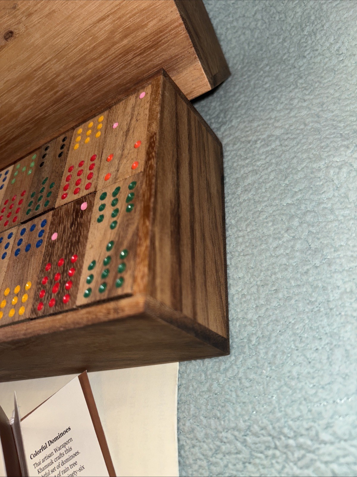 THAI ARTISAN WARAPORN KHAMSUK RAIN TREE WOOD Set 96 Dominos Dominoes Unique EF