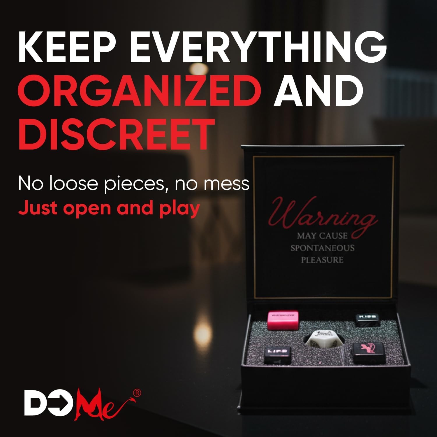 Sex Dice Game for Couples – Premium Deluxe Set of 5 Dice with Box – for Adult Se