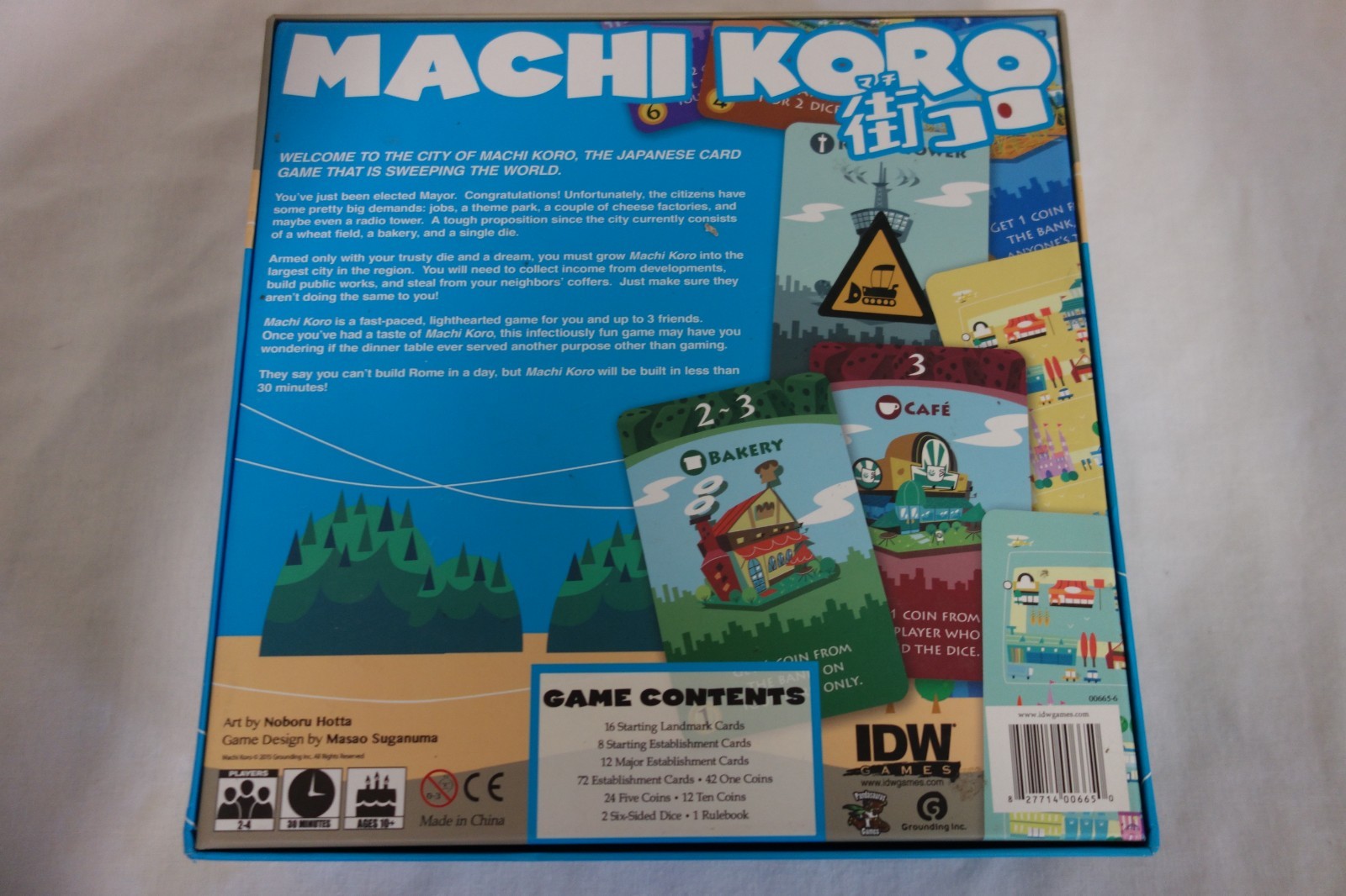 Machi Koro Card Game IDW Games 2015 City Building 100% COMPLETE