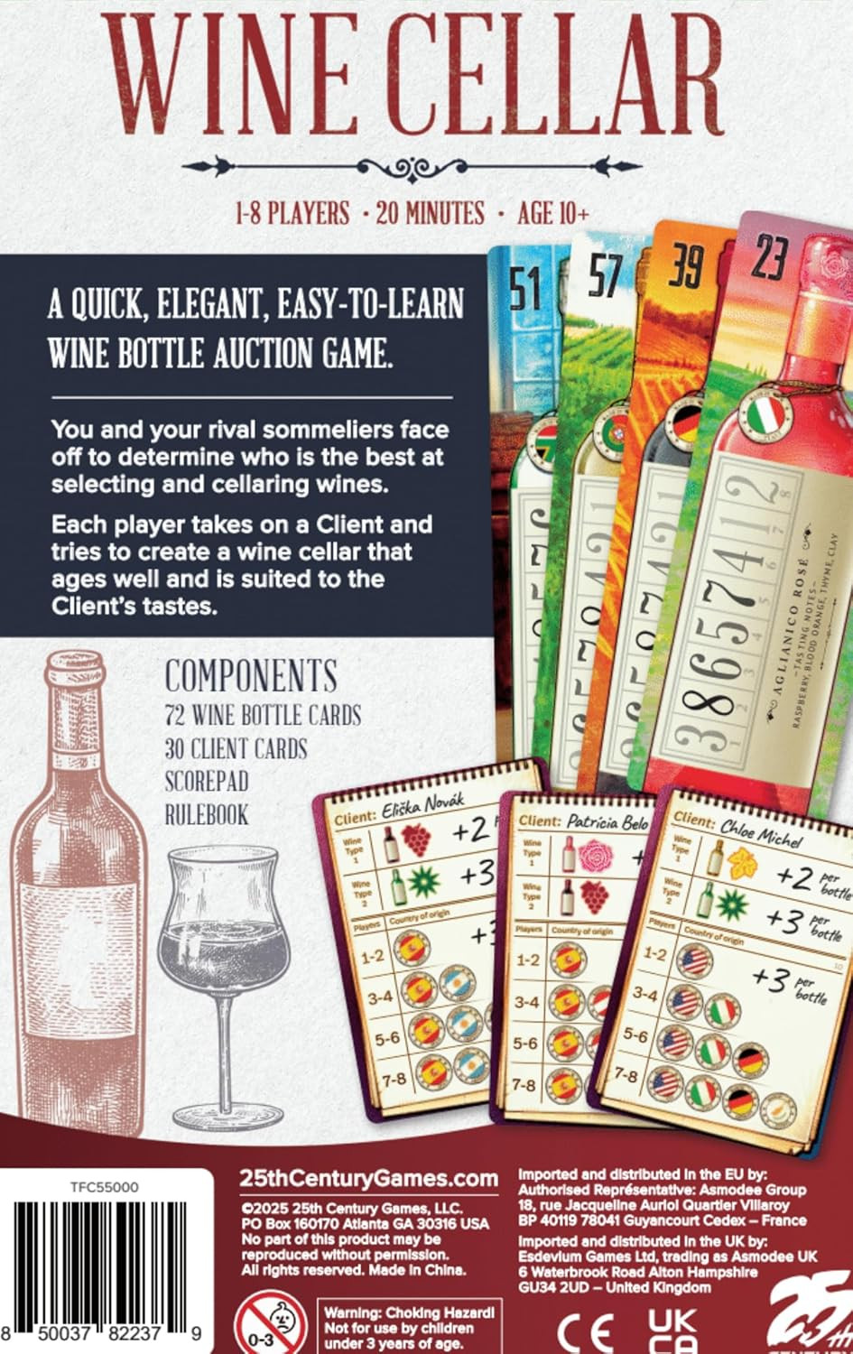 – Wine Cellar, for Ages 10 and Up, 2 to 8 Players | 2026 Origins Award Nominee
