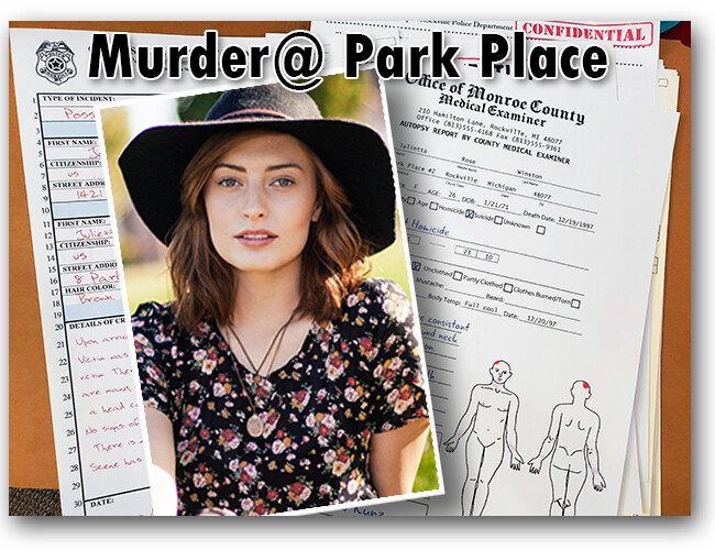 Murder Detective – Murder at Park Place – Cold Case Murder Detective Case Game