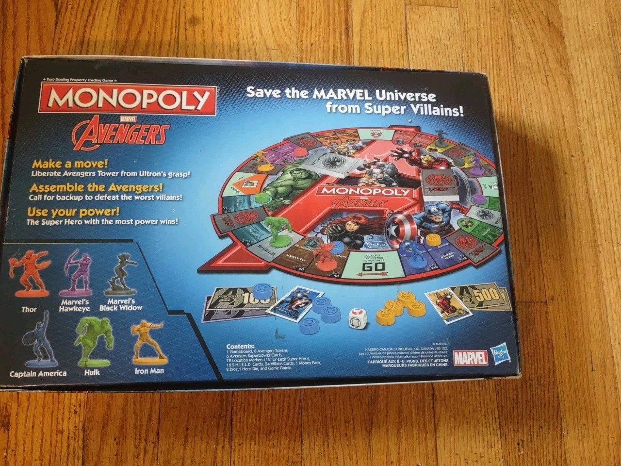 Marvel The Avengers Monopoly Board Game COMPLETE! USAopoly