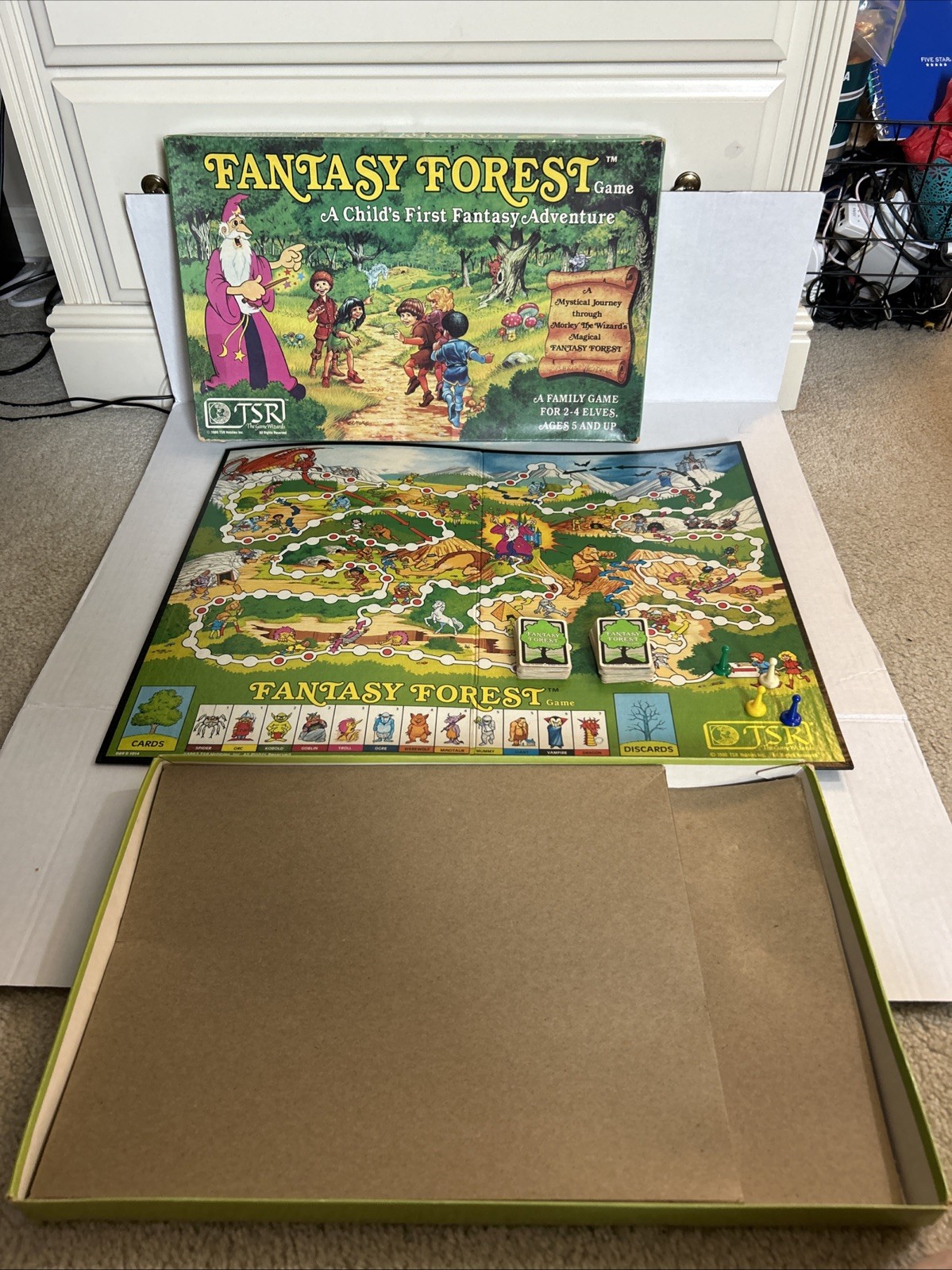 VINTAGE – TSR Fantasy Forest Board Game – 1980 – Dungeons & Dragons Complete CIB