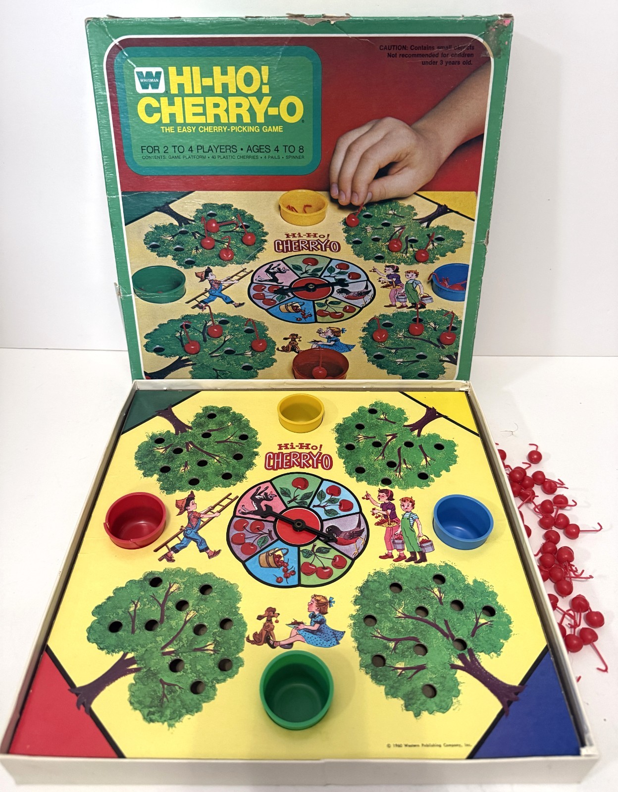 Vintage HI-HO! CHERRY-O GAME w/ Hooked Cherries Whitman 1973 Near COMPLETE