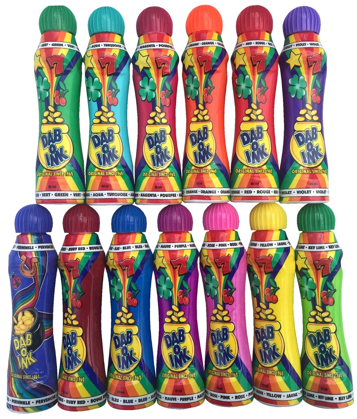 24ct Bingo Daubers – 3oz Mixed Colors (13 Colors) for Fun Games & Crafts