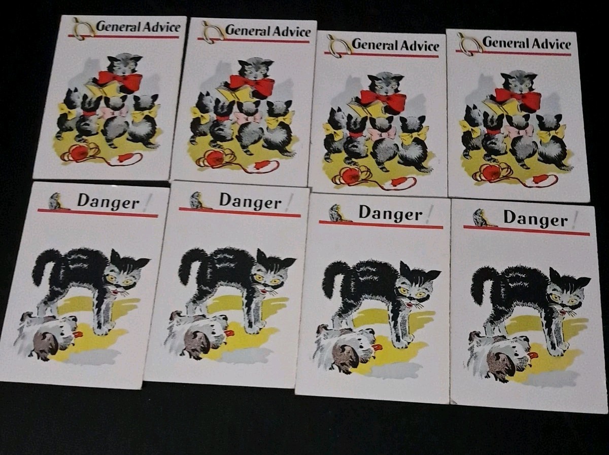 VINTAGE 1960’S PARKER BROTHERS BLACK CAT FORTUNE TELLING GAME COMPLETE