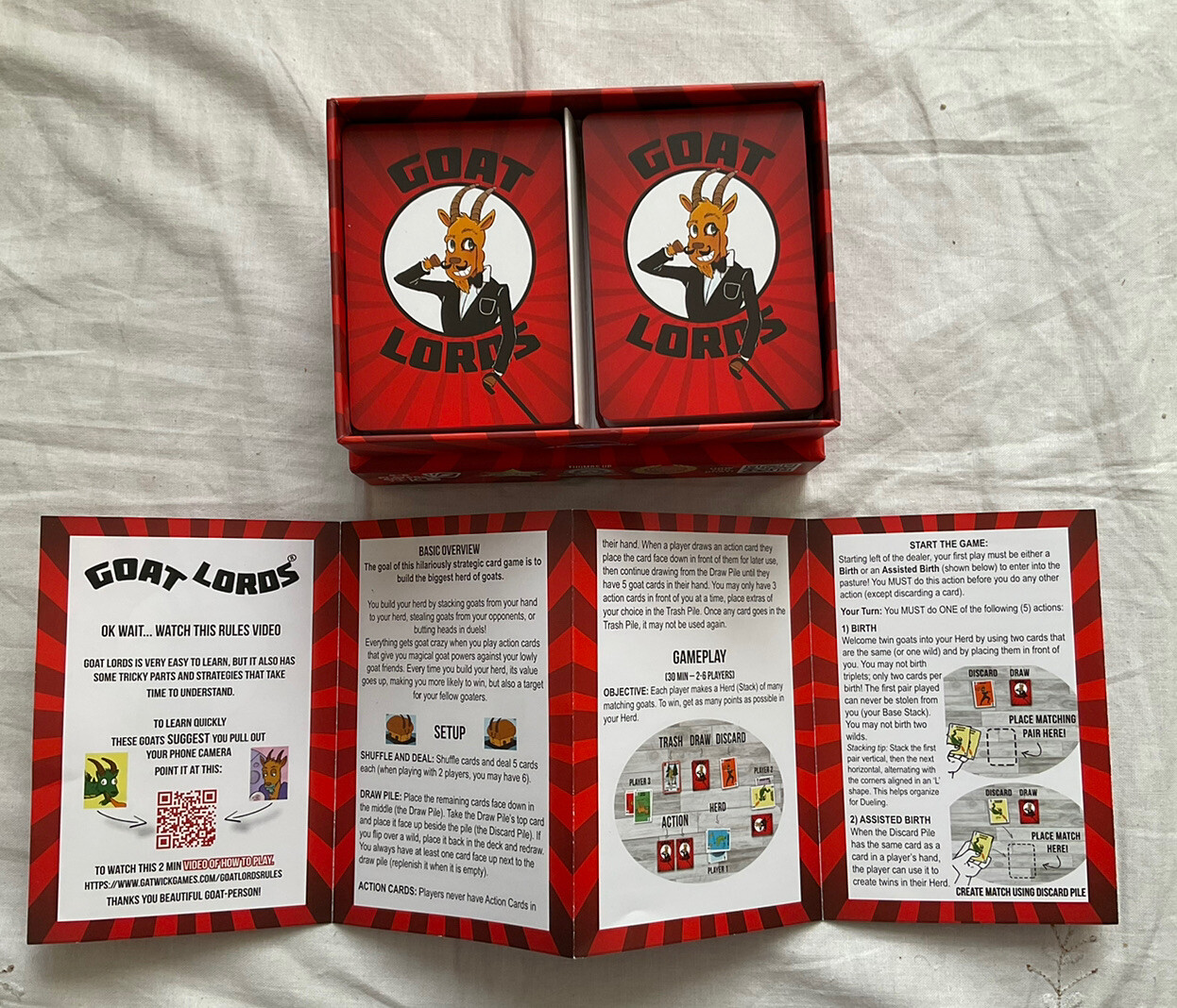 Goat Lords Competitive Card Game for 2 to 6 Players Age 7+ Opened