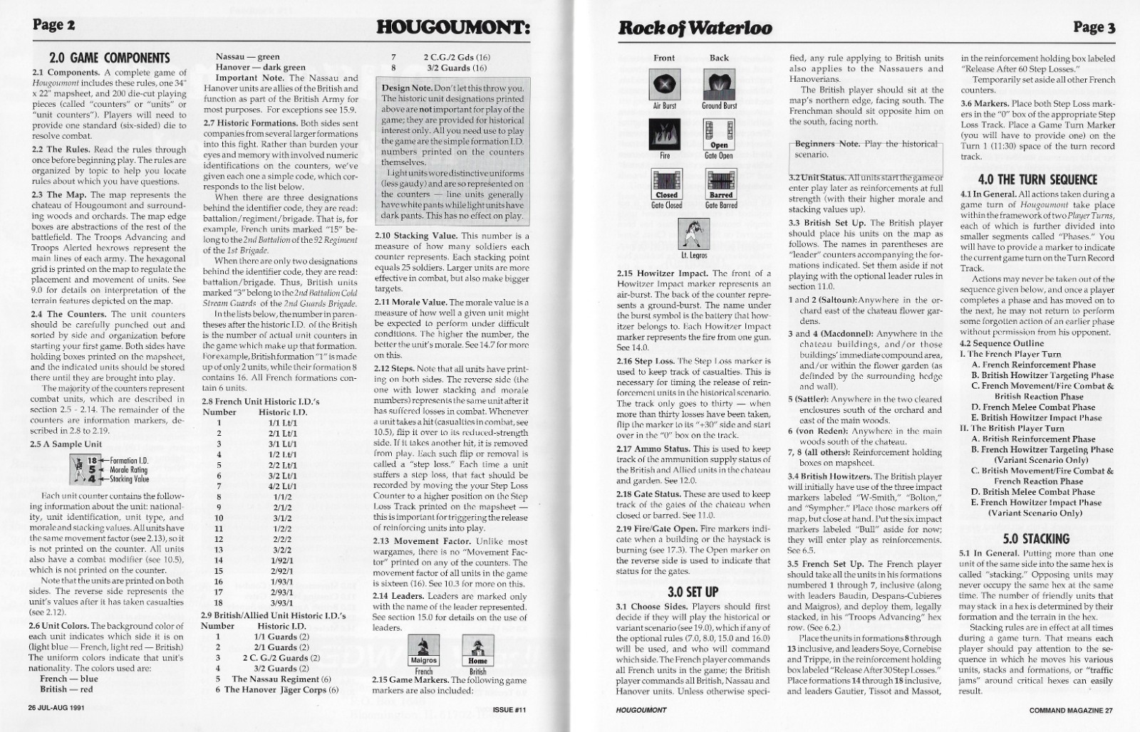 Command Magazine #11 Hougoumont – Rock of Waterloo Napoleonic Wars Unpunched