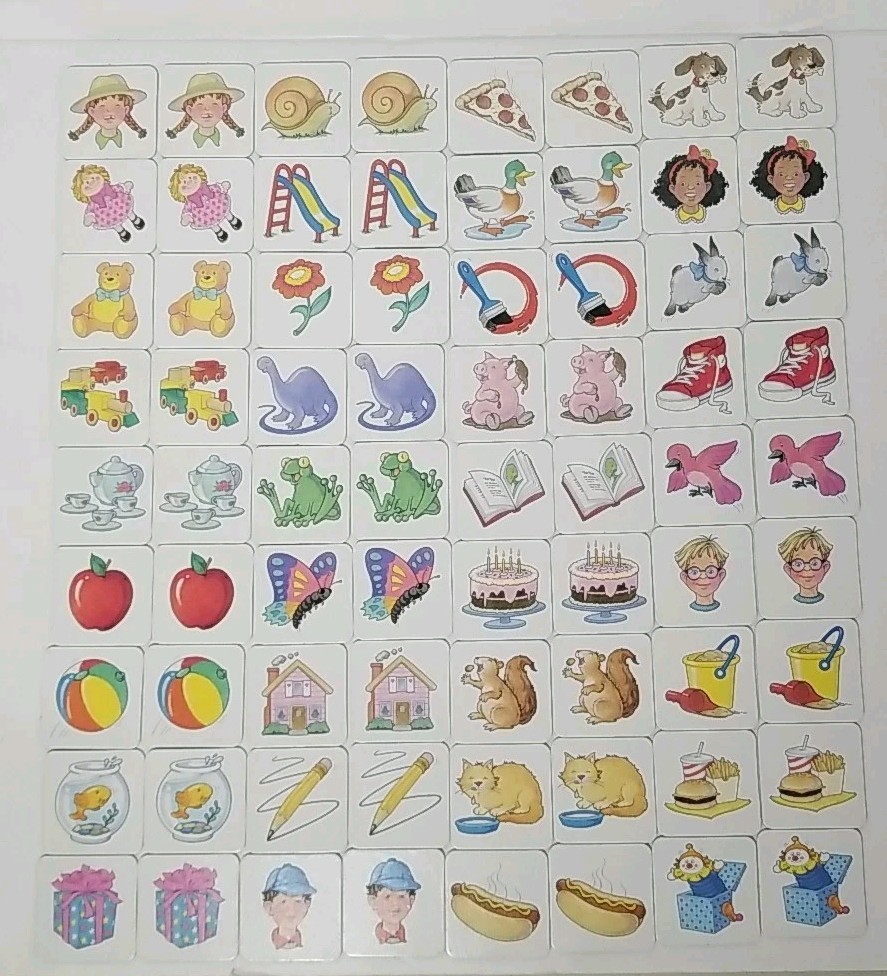 COMPLETE – 1990 Milton Bradley ORIGINAL MEMORY GAME 3-6 Years Memory Match