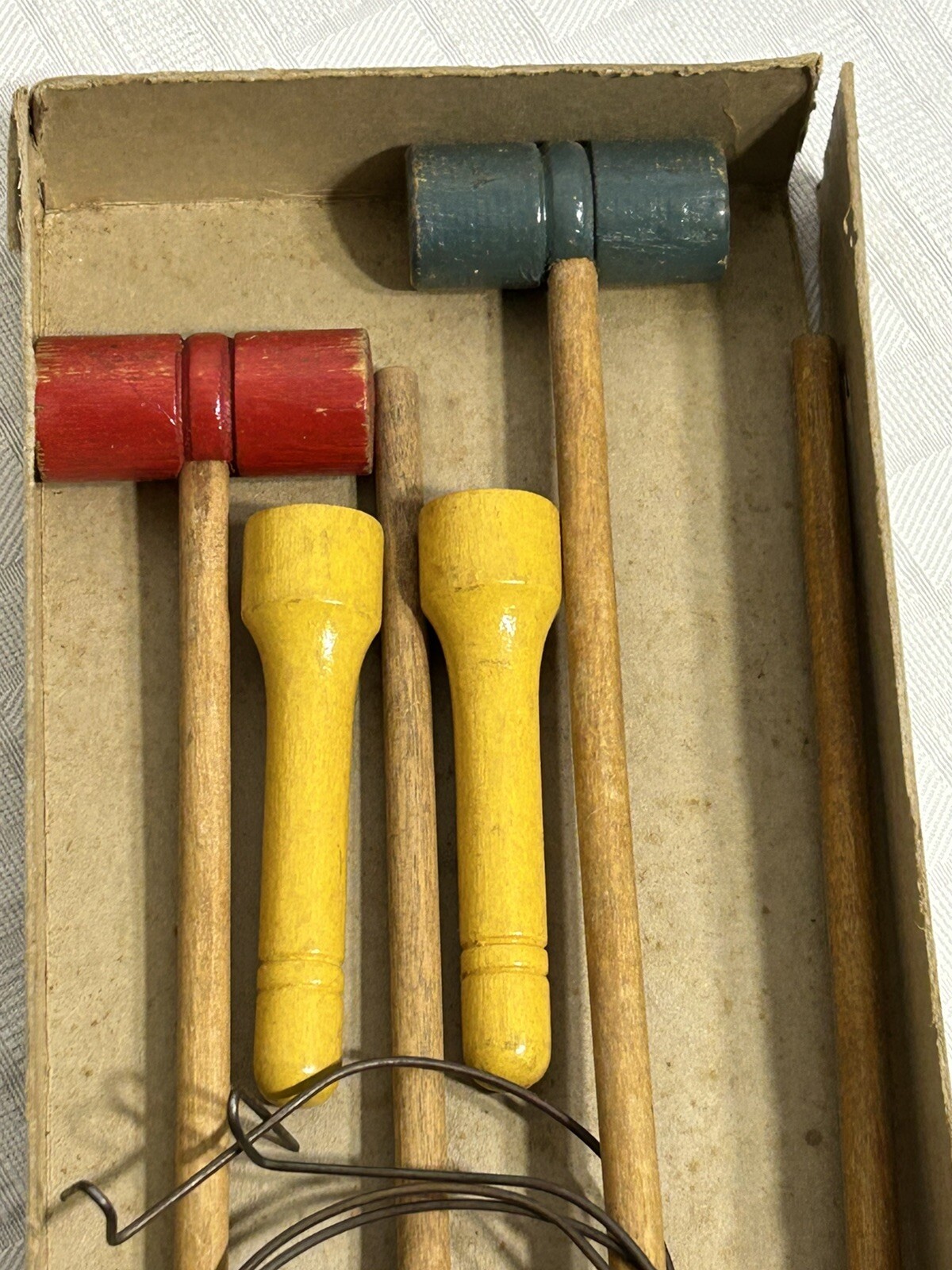 Vintage Toy Floor Croquet 1932 Milton Bradley Company Game in Original Box!