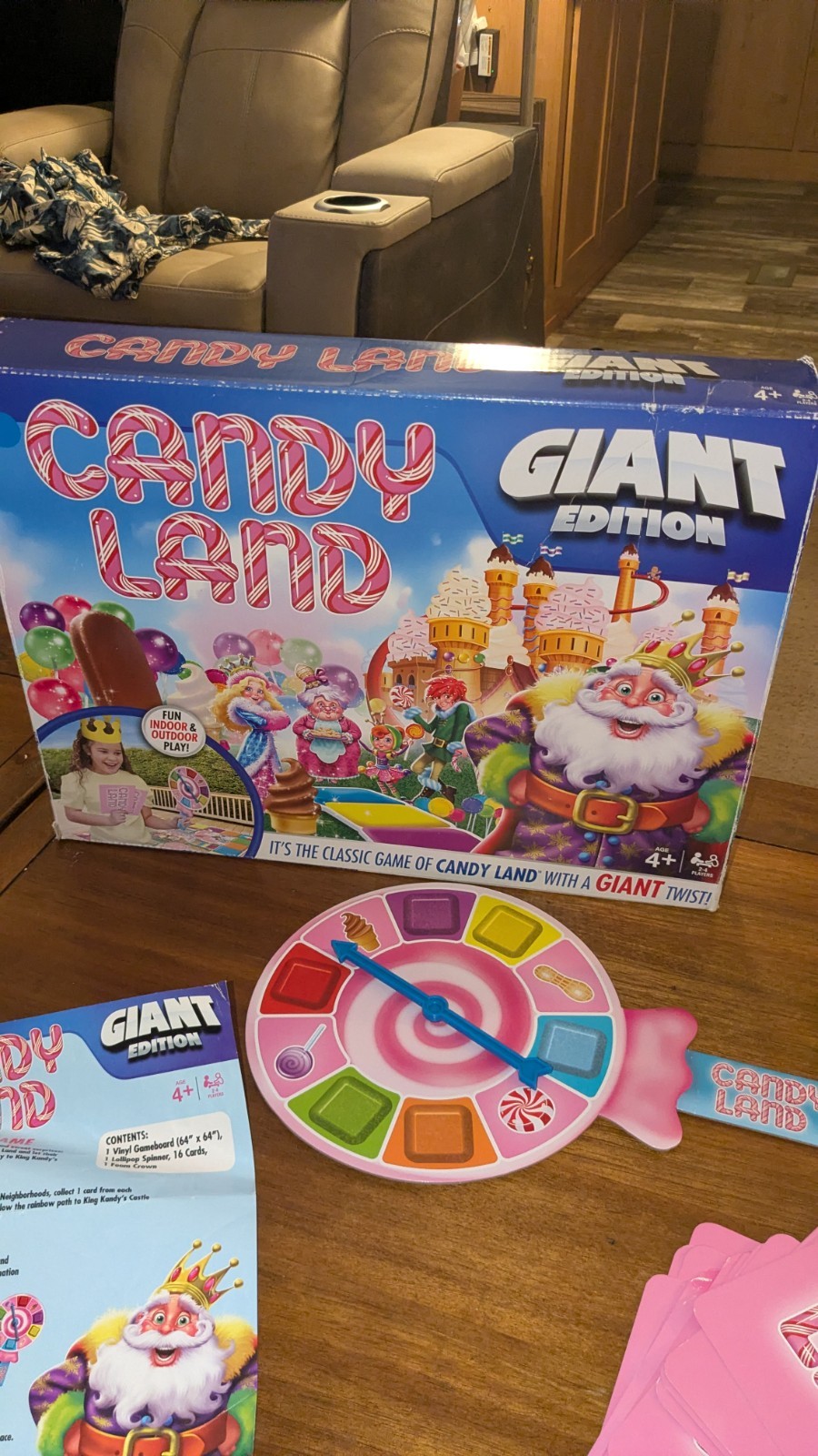Candy Land Giant Edition Spin Master Preschool Game – Indoor/Outdoor Complete