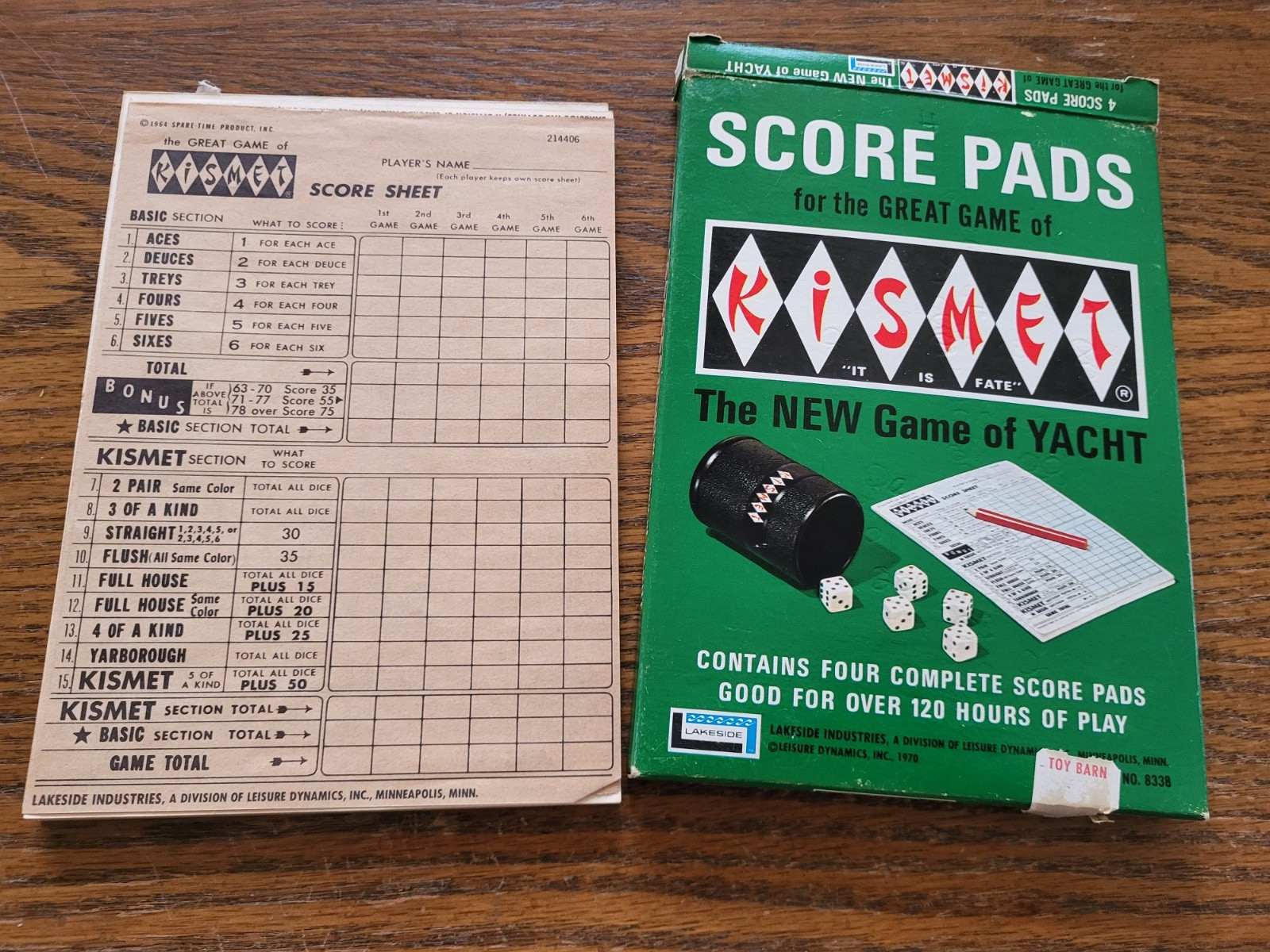 Kismet Score Pads Sheets 3 pads