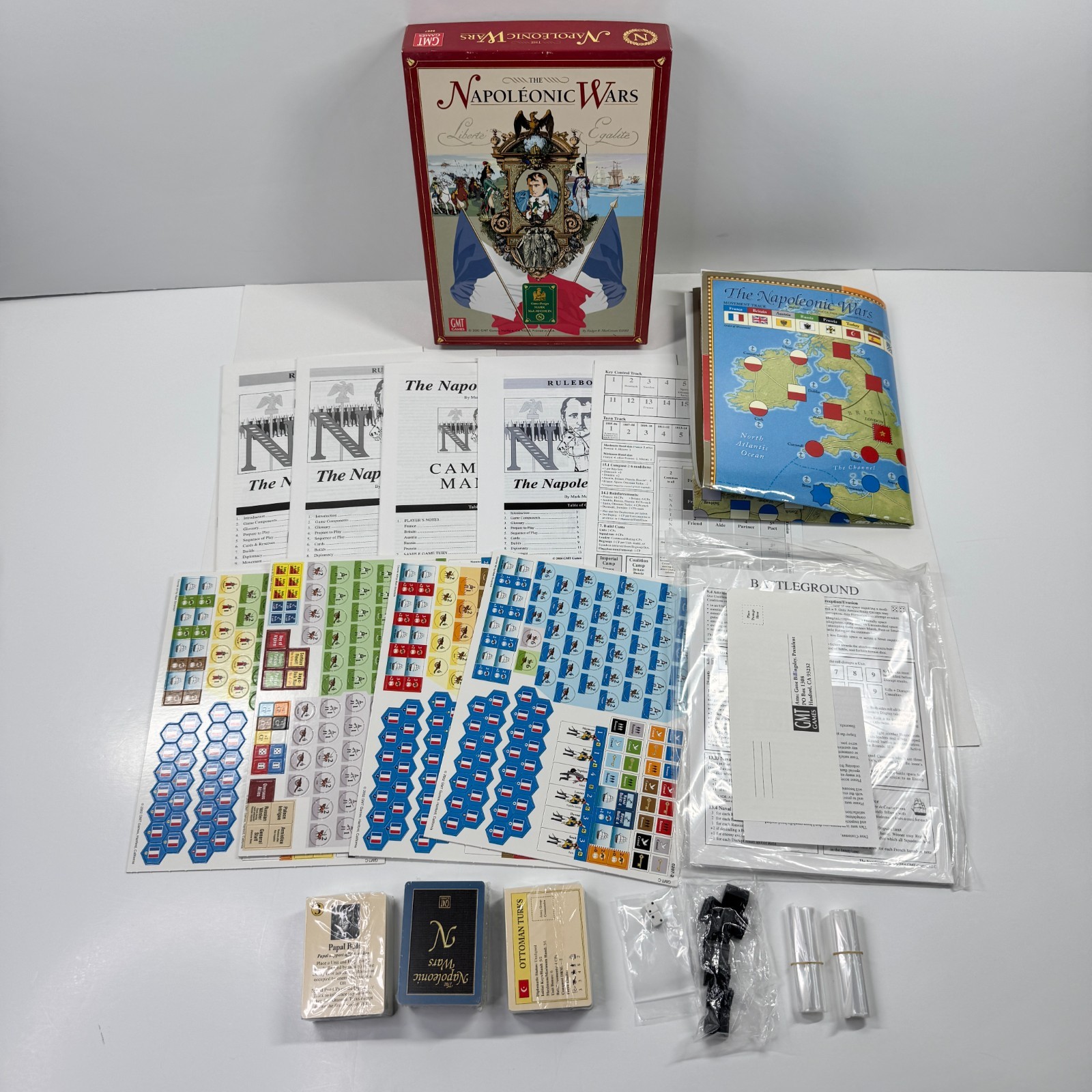 GMT Games The Napoleonic Wars 1st Printing 2002 – SEALED PIECES UNPUNCHED – READ