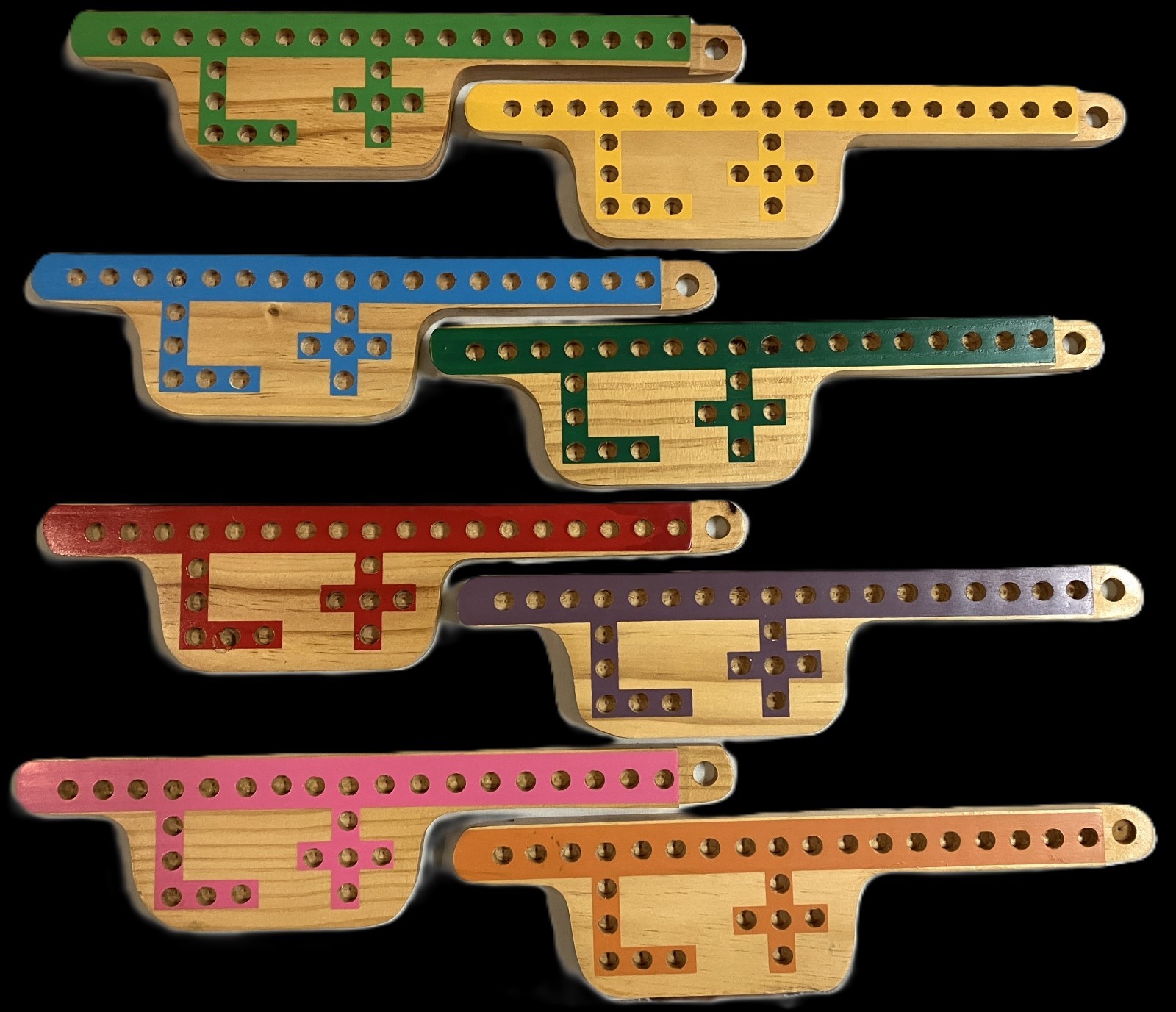 Pegs and Jokers 8 Players Thick Pine Wood Pegs Boards FREE 4 Spl Decks Alu Box