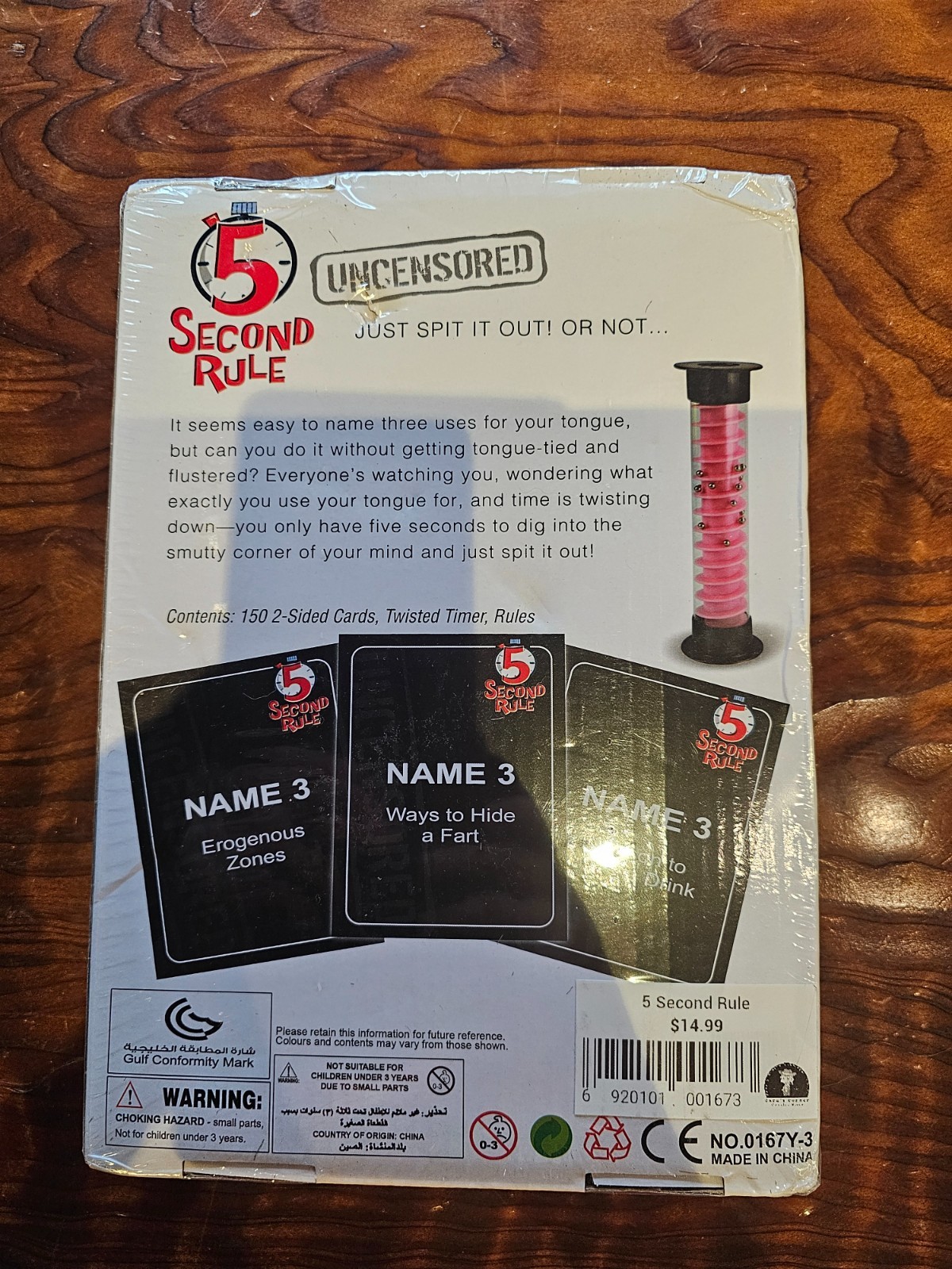 5 Second Rule Uncensored Game Adult Game Party Game Card Game