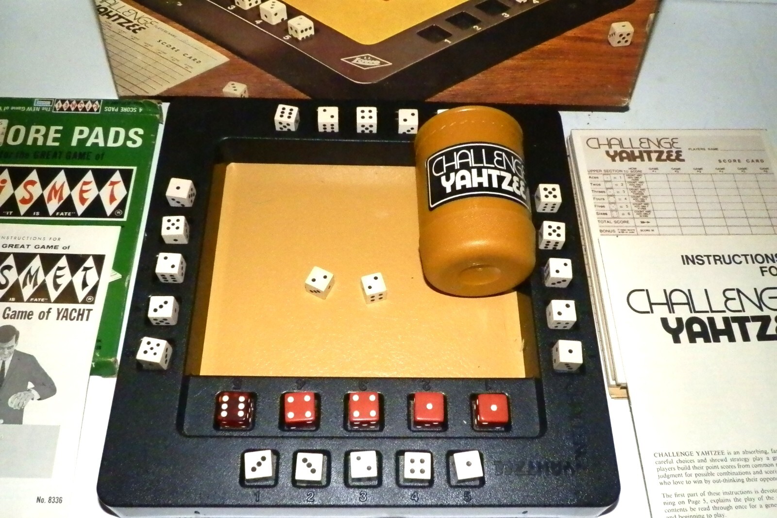 1974 Challenge Yahtzee Odd Couple Game Tony Randall Jack Klugman plus Kismet