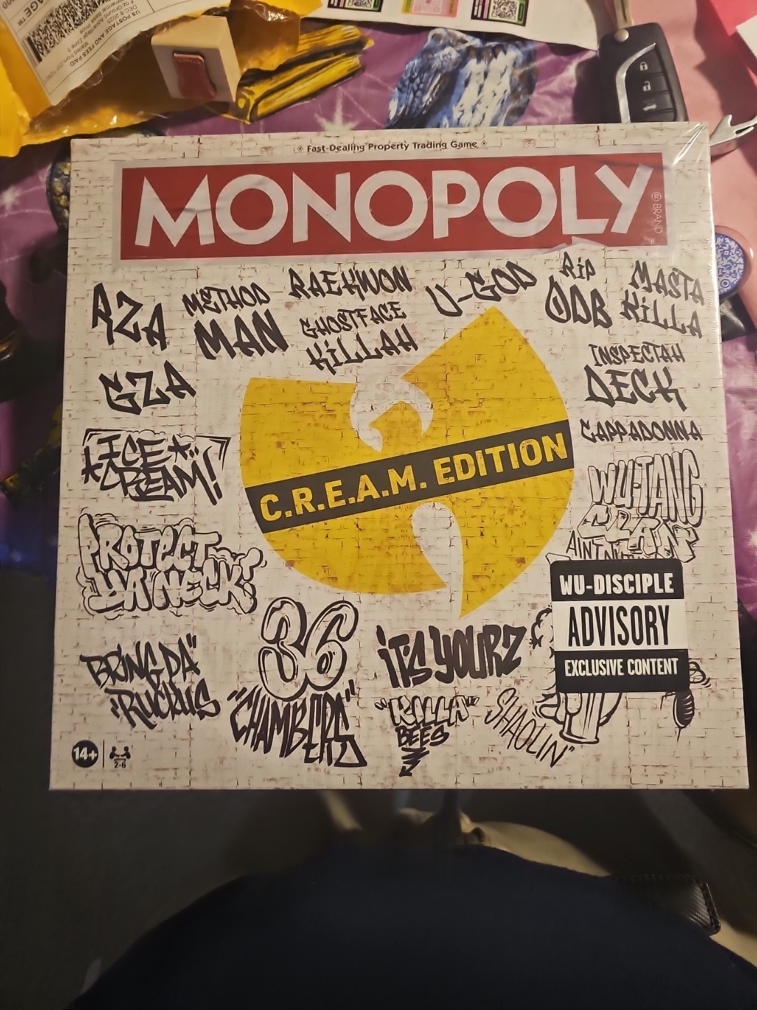 Wu Tang Clan MONOPOLY Board Game Cream (C.R.E.A.M. Edition) NEW SEALED 👐✅