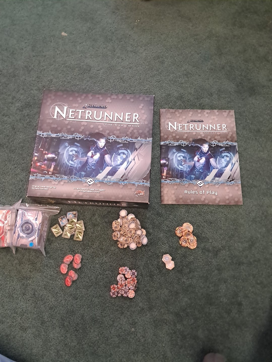 Fantasy Flight Games Netrunner Card Game Complete Used Condition