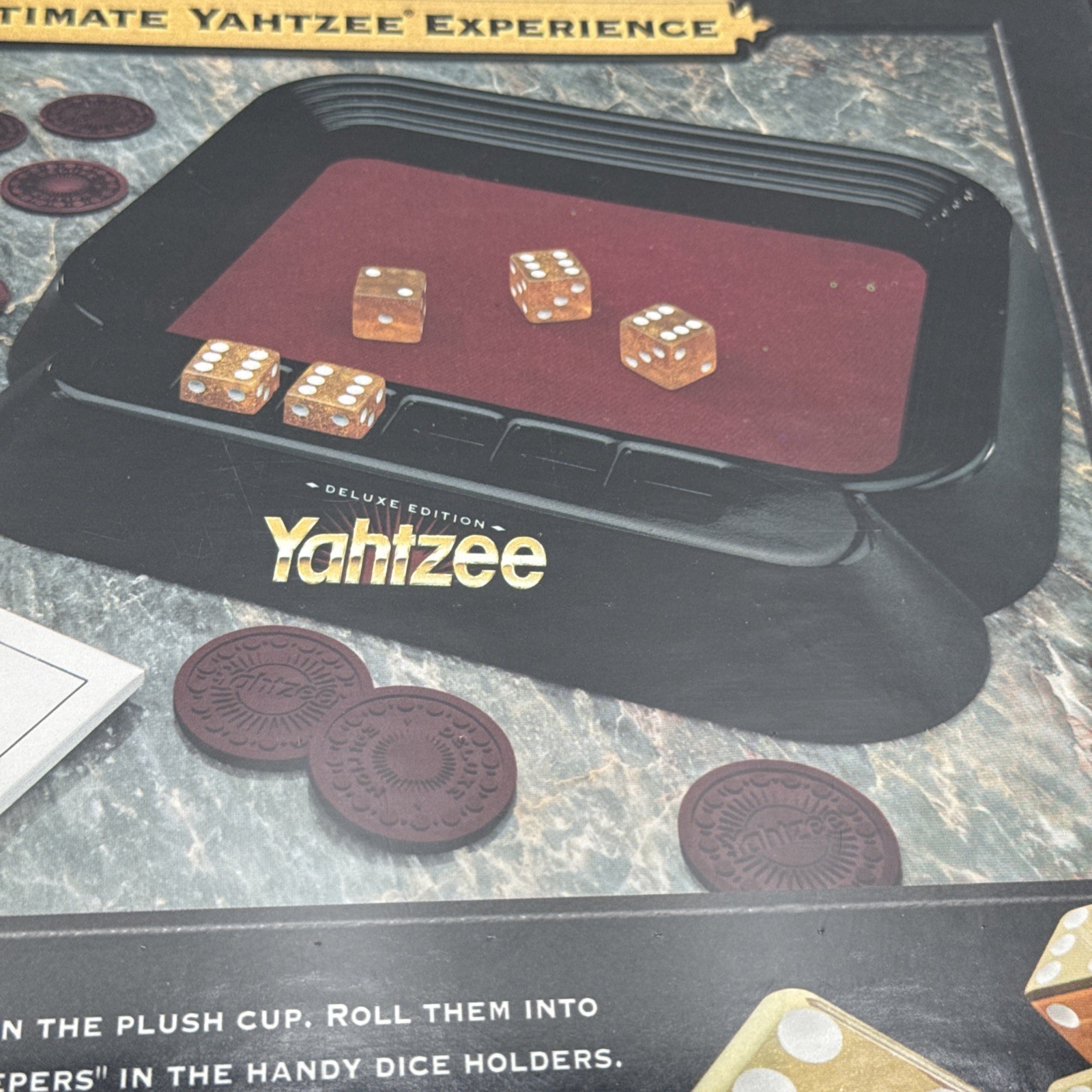 Yahtzee Deluxe Edition Golden Flecked Dice VTG 1997 – New Sealed MB Game – RHTF