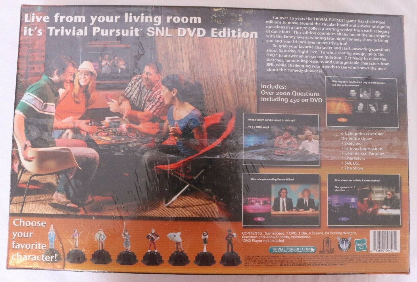 NEW Trivial Pursuit Saturday Night Live SNL Sealed Parker Brother DVD Board Game